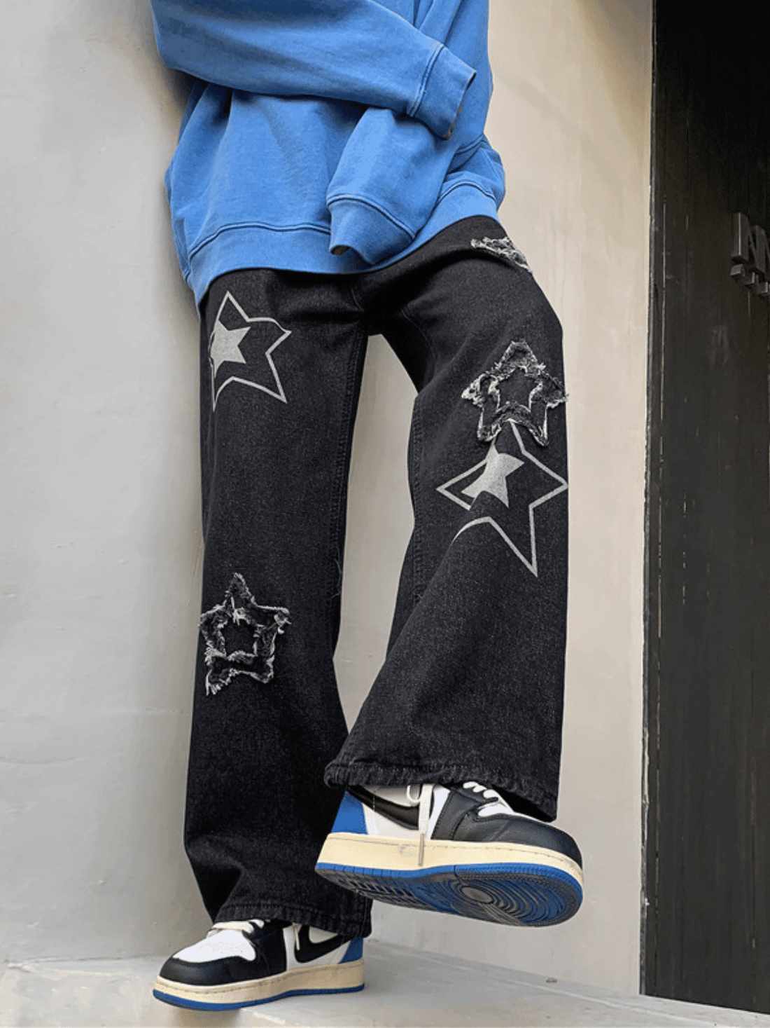 STAR Z - Baggy Print Jeans Black | Teenwear.eu