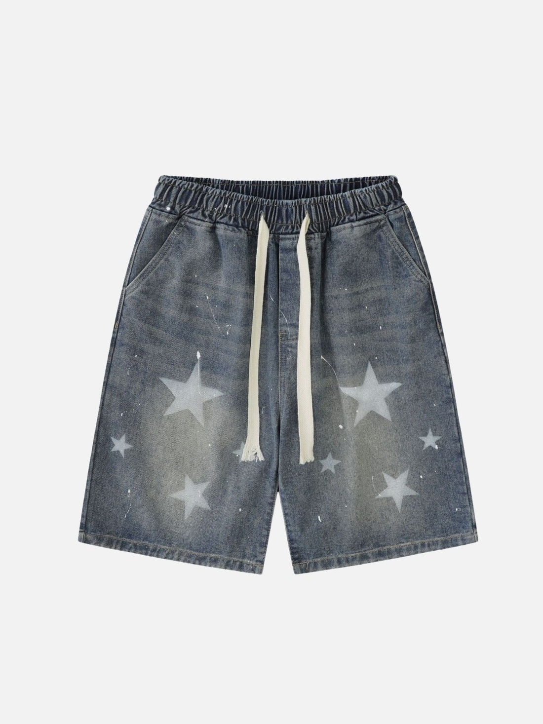 SPRAYED STARS - Regular Graphic Shorts Blue | TEENWEAR.EU