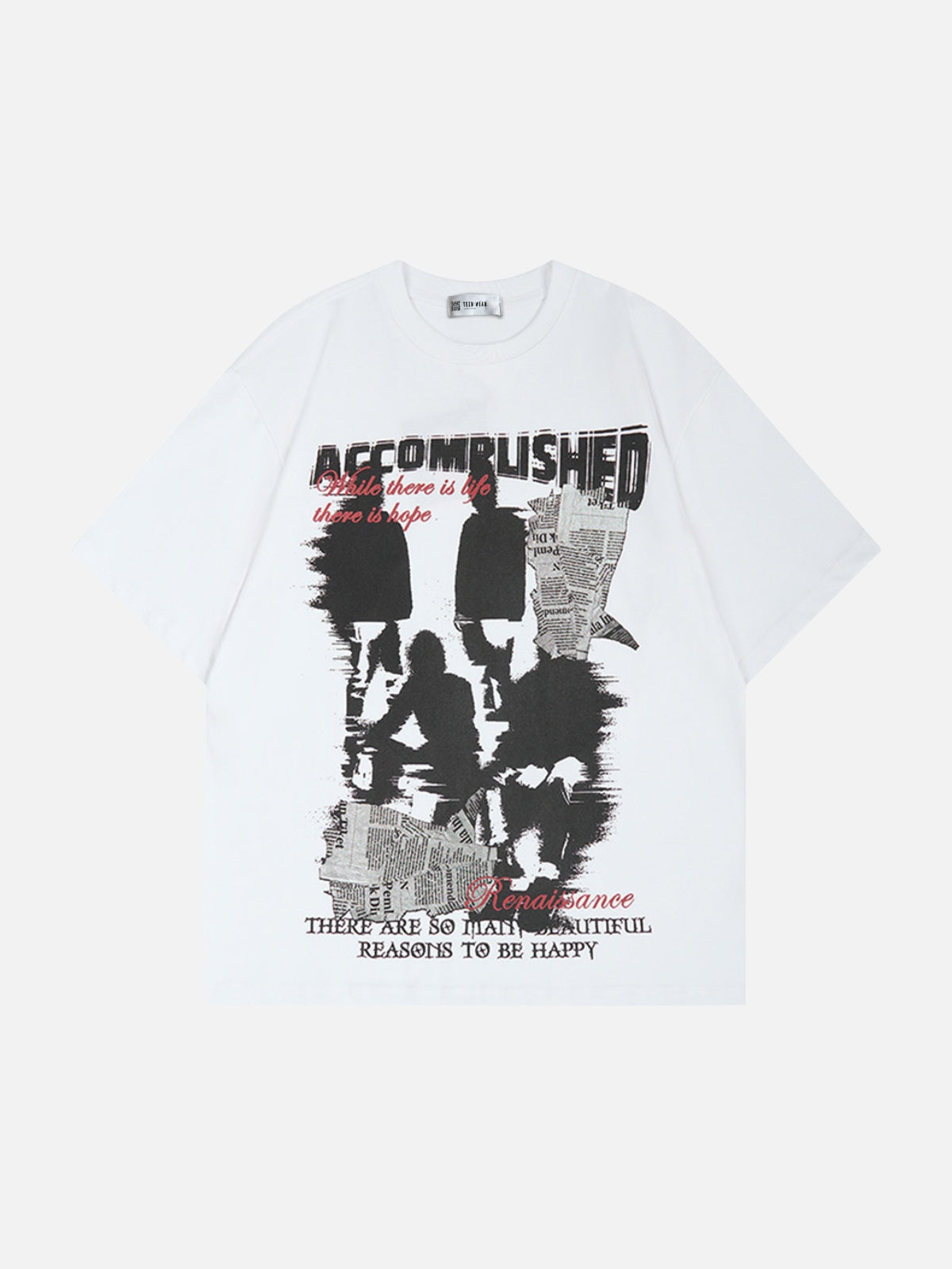 ACCOMRUSHED - Oversized Graphic T-Shirt White | Teenwear.eu