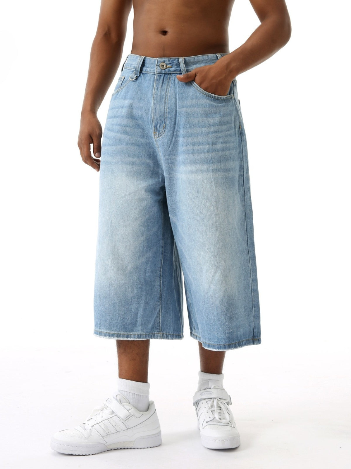 GENTLES - Baggy Denim Jorts | TEENWEAR.EU