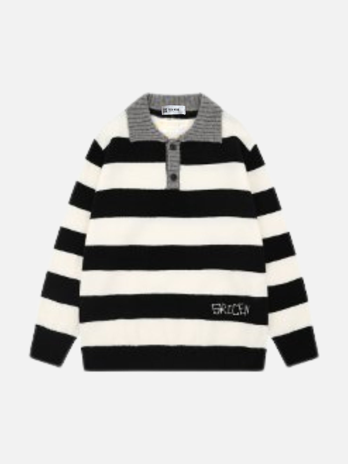 GOLFZY - Oversized Basic Polo Sweater