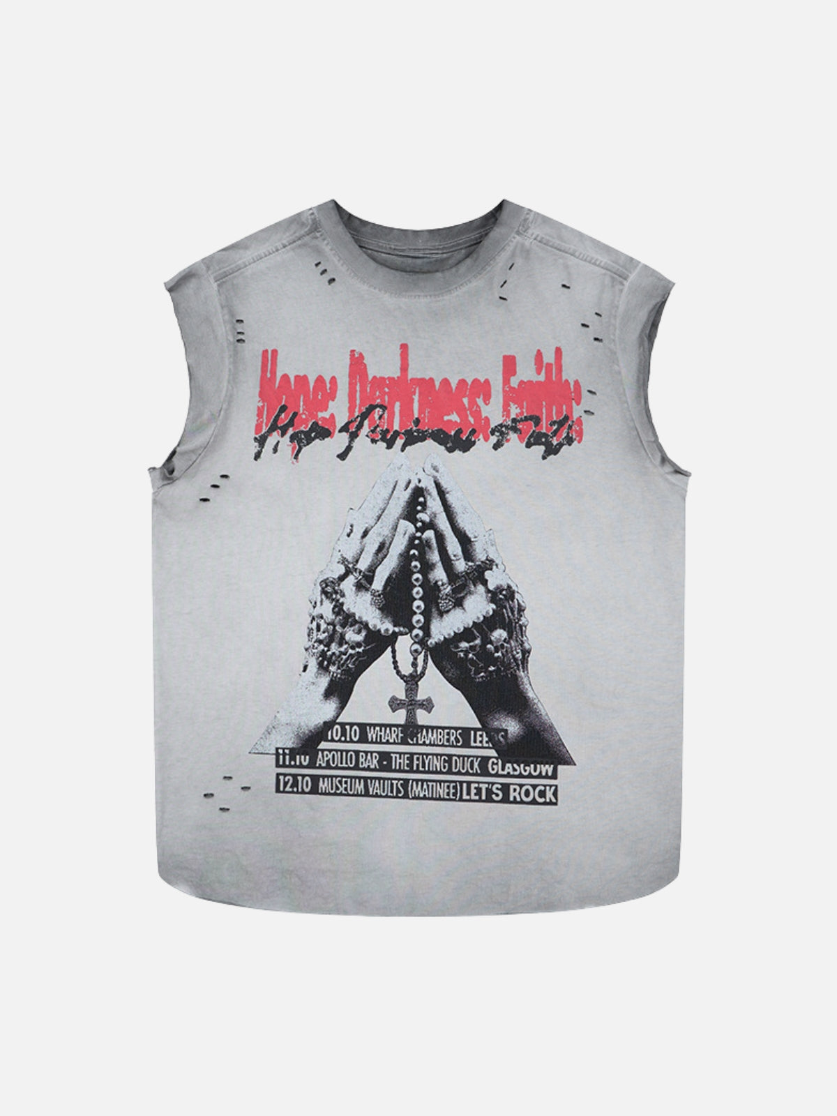 FAITHY - Oversized Graphic Tank Top Grey | Teenwear.eu