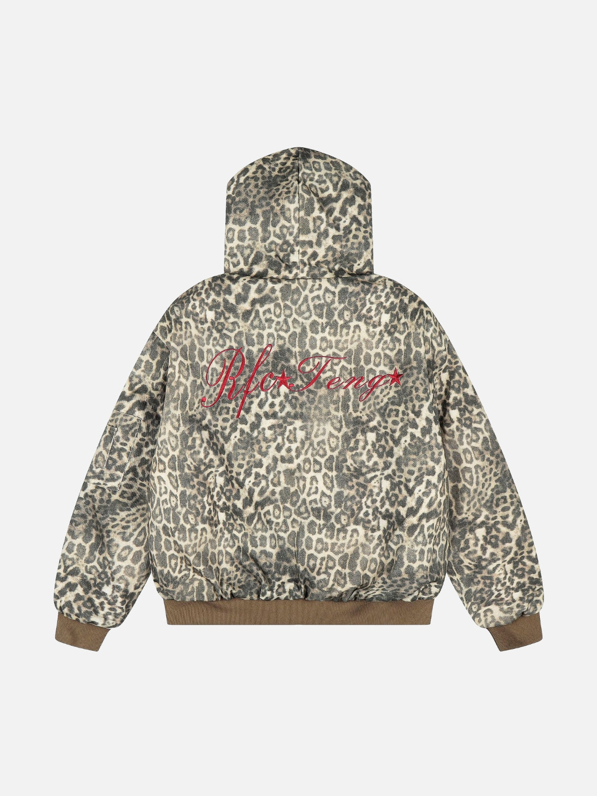 TENGER - Embroidered Leopard Graphic Jacket