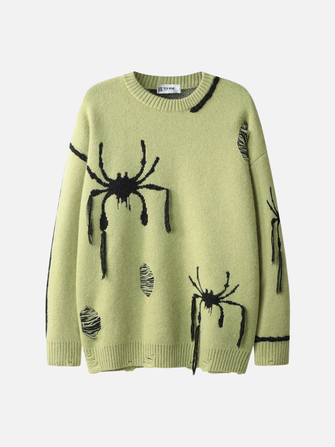 SPAIDY - Oversized Embroidered Sweater Green | TEENWEAR.EU