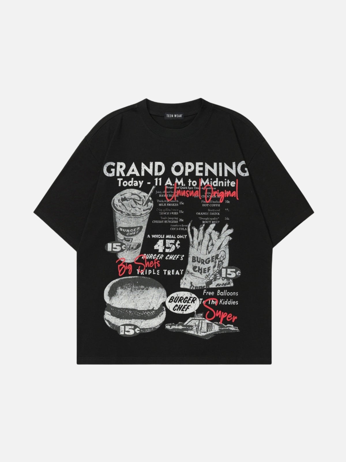 MIDNITE - Oversized Print T-Shirt Black | TEENWEAR.EU