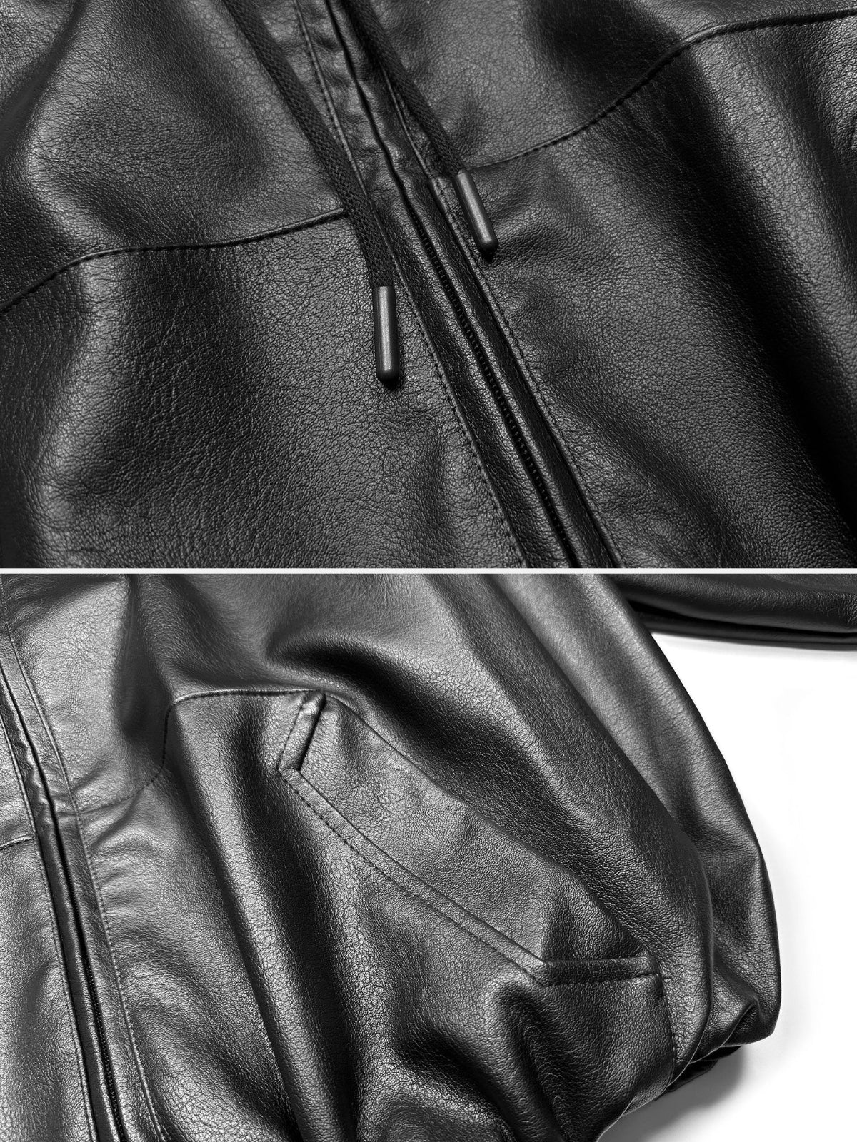 DOWN PRESS - Leather Basic Jacket | TEENWEAR.EU