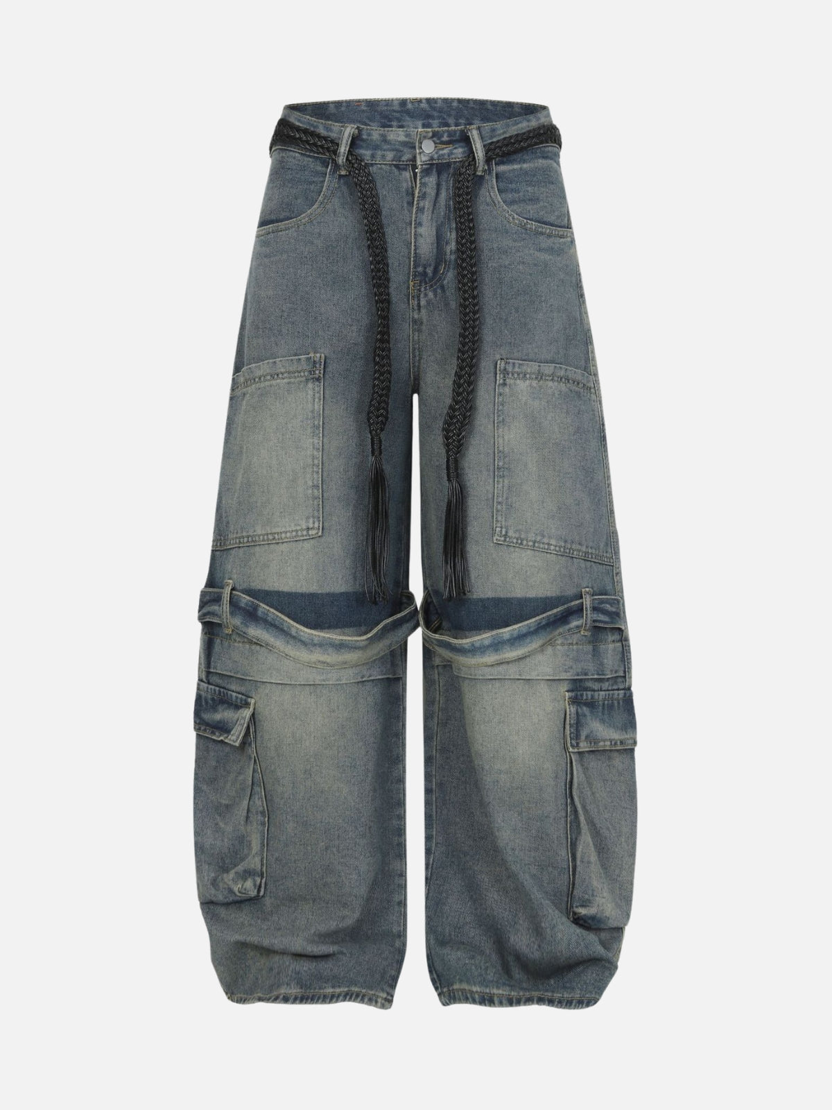TAILY - Baggy Basic Cargo Jeans Blue | Teenwear.eu