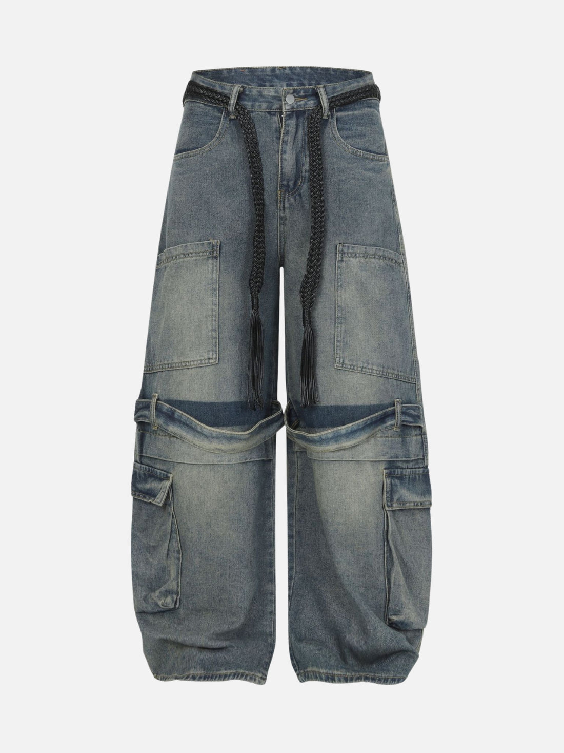 TAILY - Baggy Basic Cargo Jeans Blue | Teenwear.eu