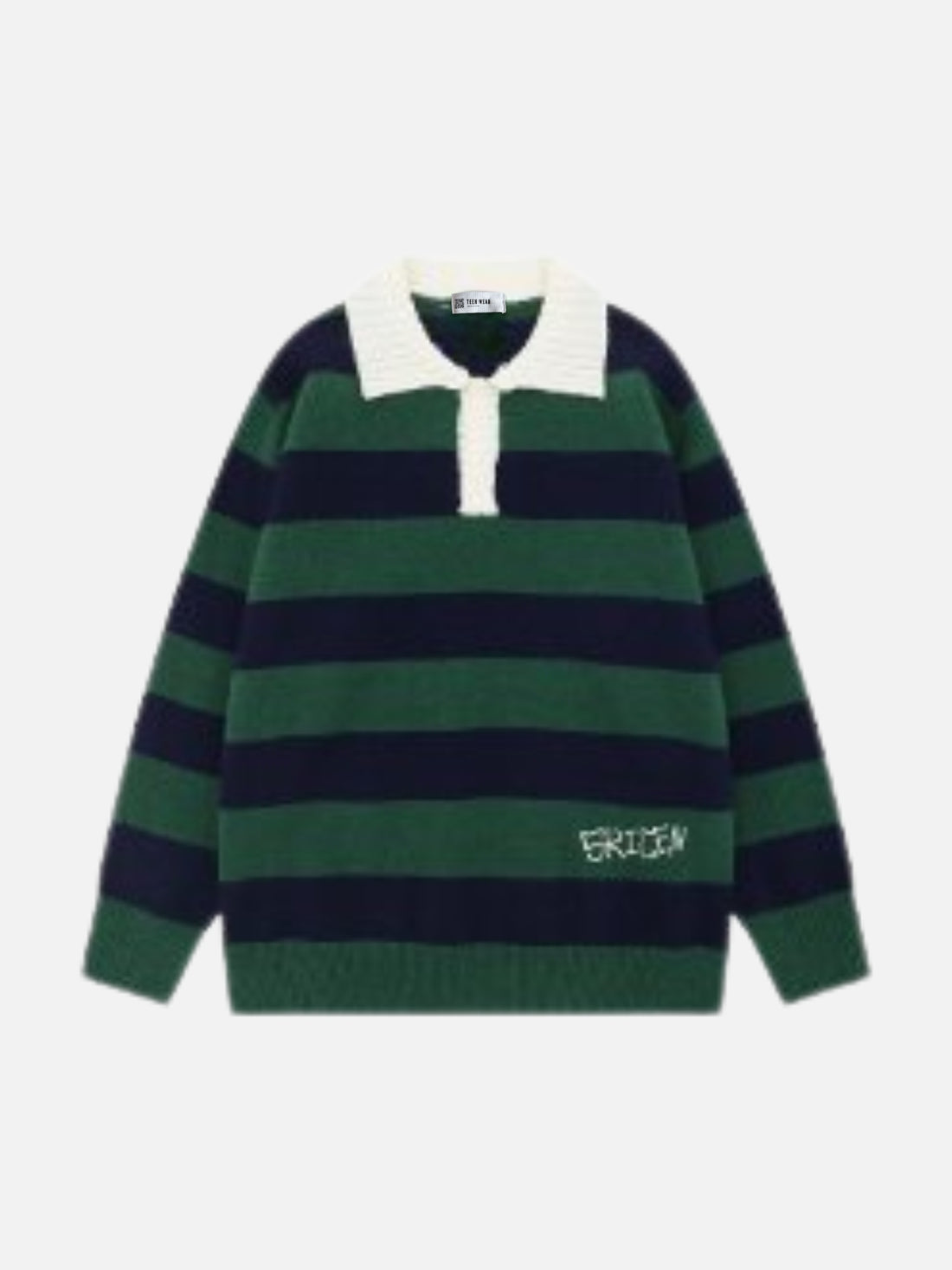 GOLFZY - Oversized Basic Polo Sweater