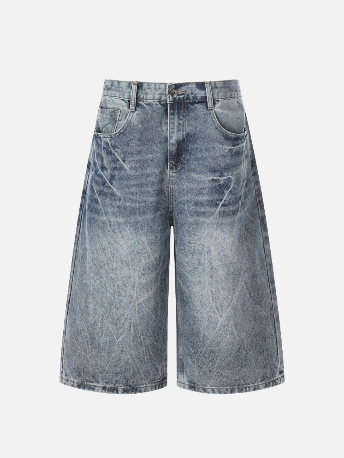 RETROS - Baggy Denim Basic Jorts Blue | Teenwear.eu