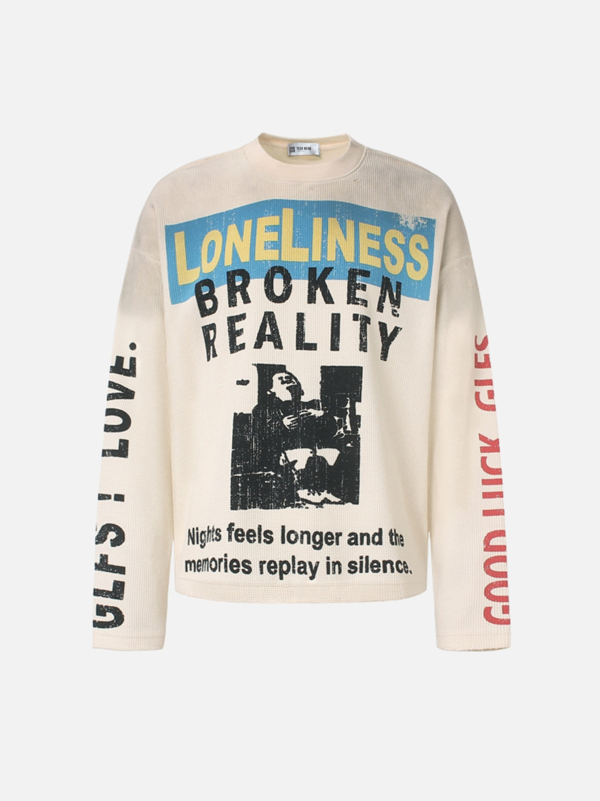 LONELINESS - Printed Waffle Long Sleeve
