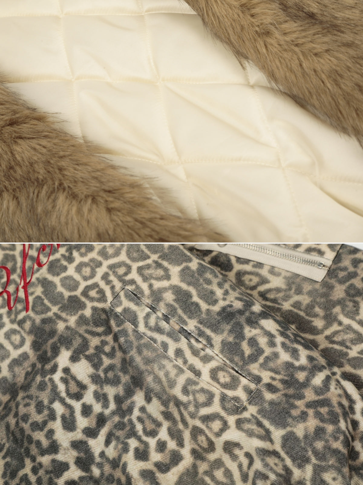 TENGER - Embroidered Leopard Graphic Jacket