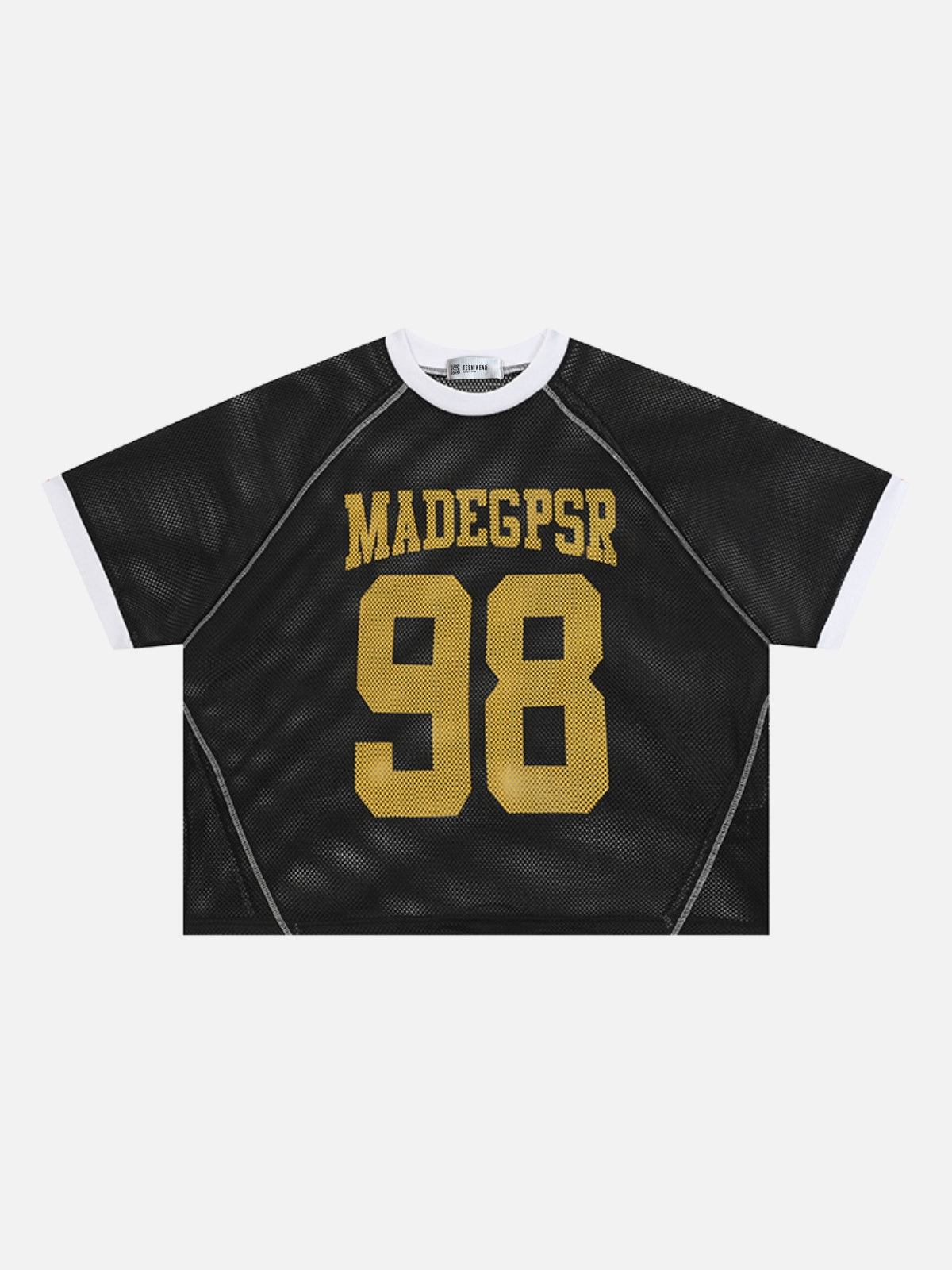 GPSR - Oversized Cropped Graphic Jersey Black | Teenwear.eu