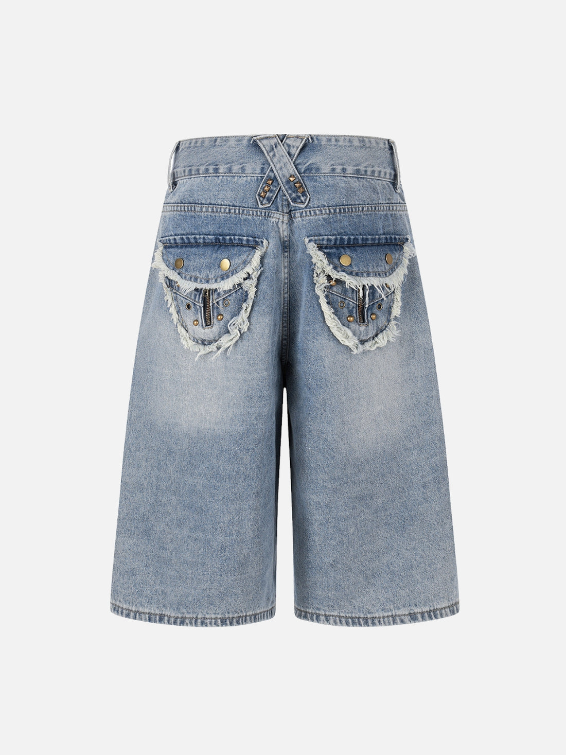 POCKETY - Baggy Denim Embroidered Jorts | Teenwear.eu