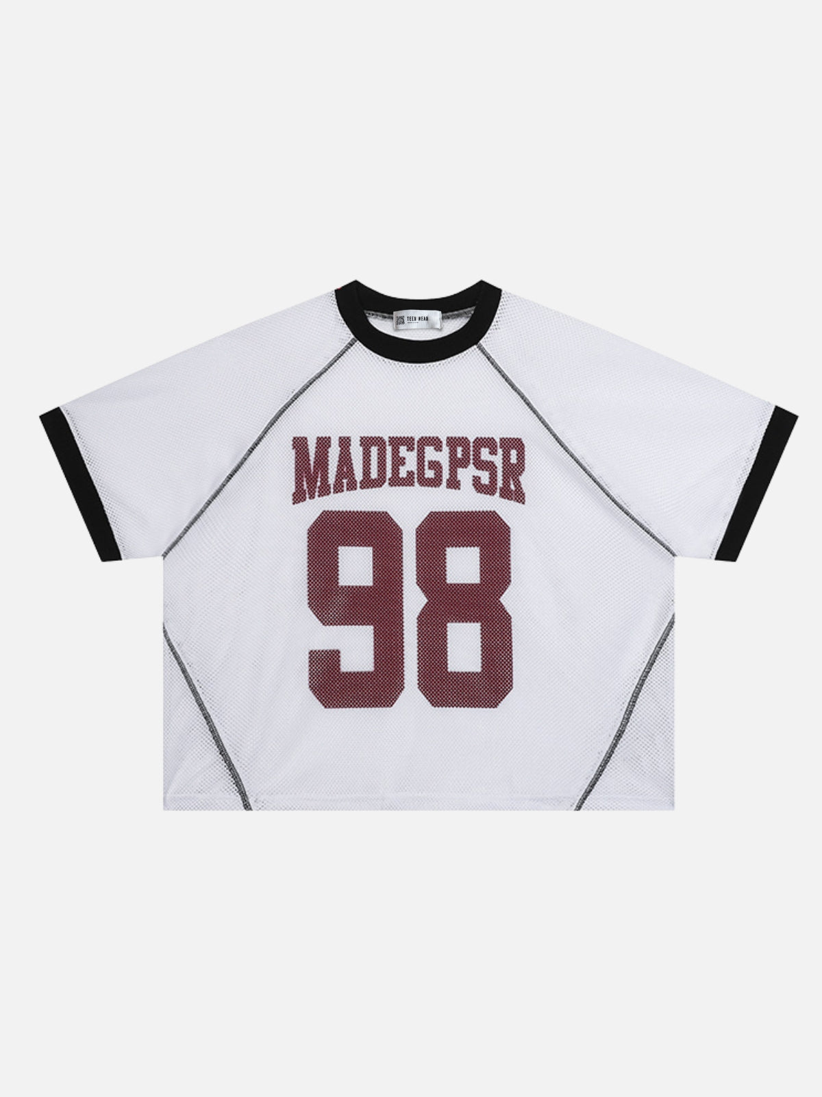 GPSR - Oversized Cropped Graphic Jersey White | Teenwear.eu