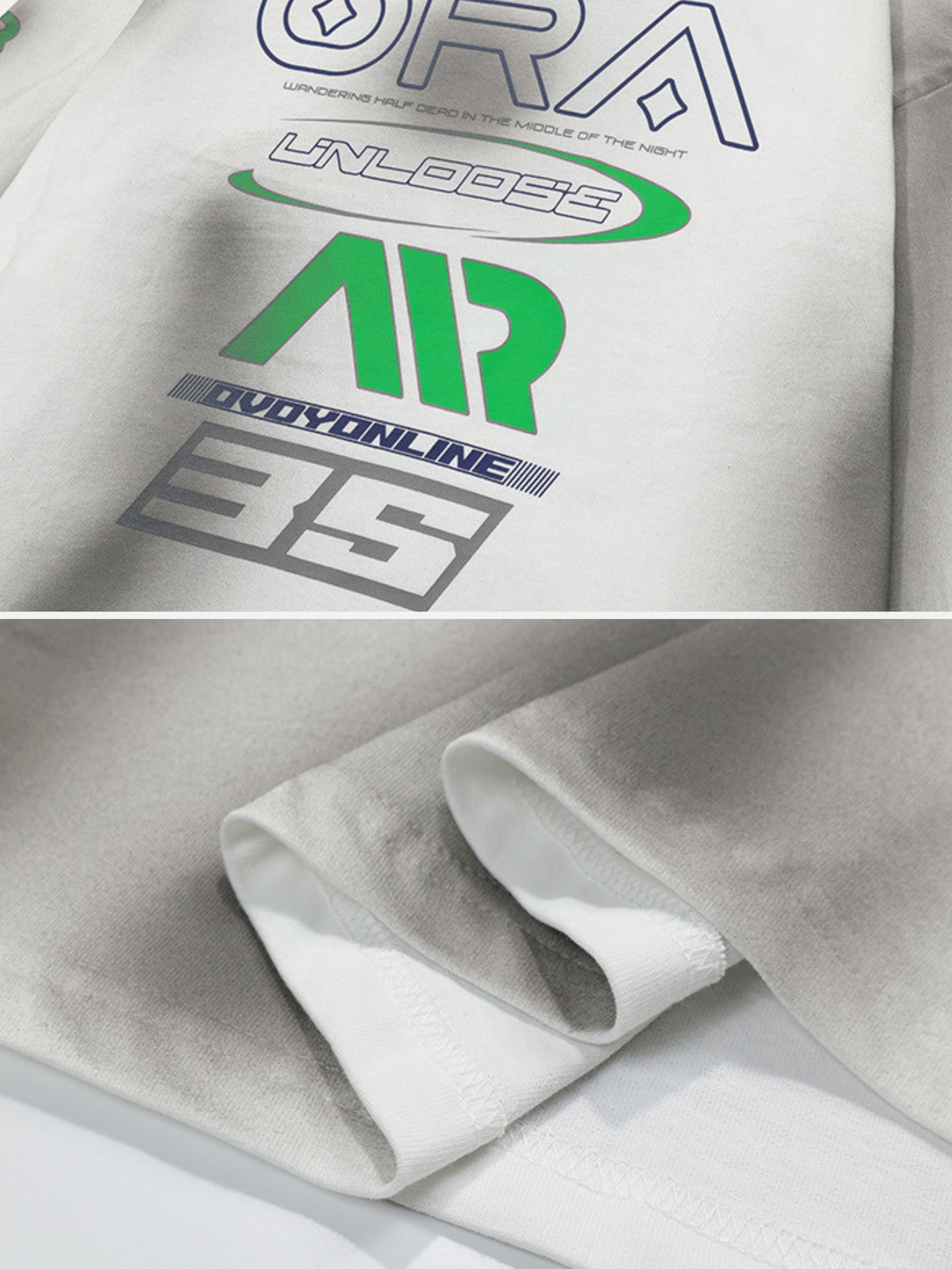 RACE IN - Oversized Print Long Sleeved T-Shirt | TEENWEAR.EU