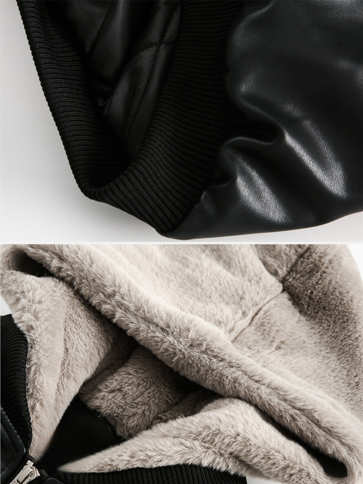 DOUBLE LAYERS - Leather Oversized Basic Jacket | TEENWEAR.EU