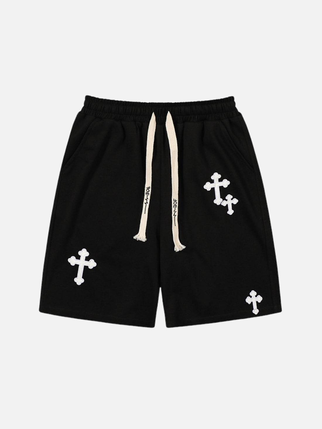 CROSSED - Regular Cotton Shorts Black | TEENWEAR.EU