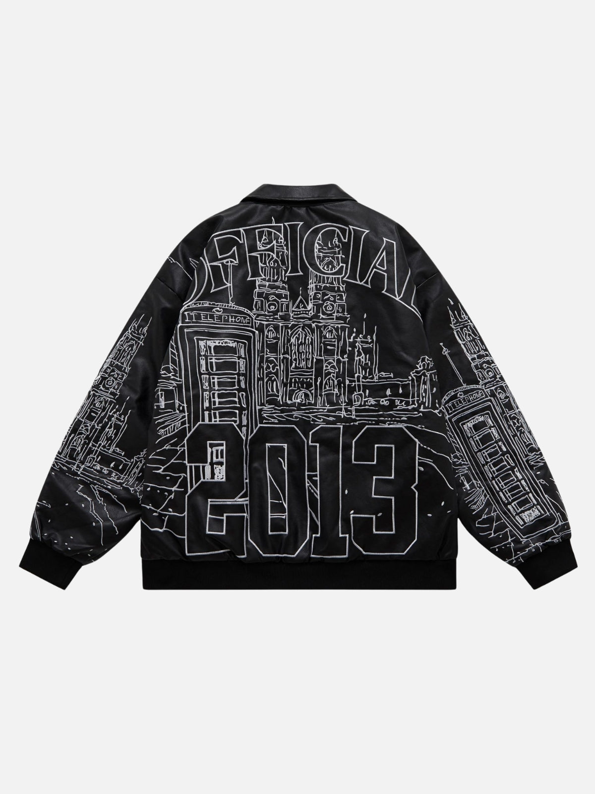 2013 - Embroidered Leather Jacket | TEENWEAR.EU