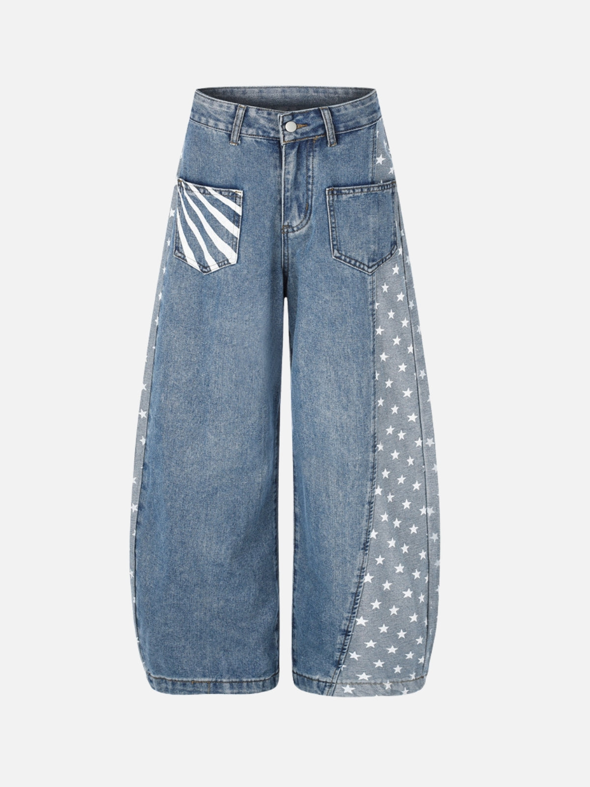 AMERCI - Embroidered Star Patch Baggy Jeans