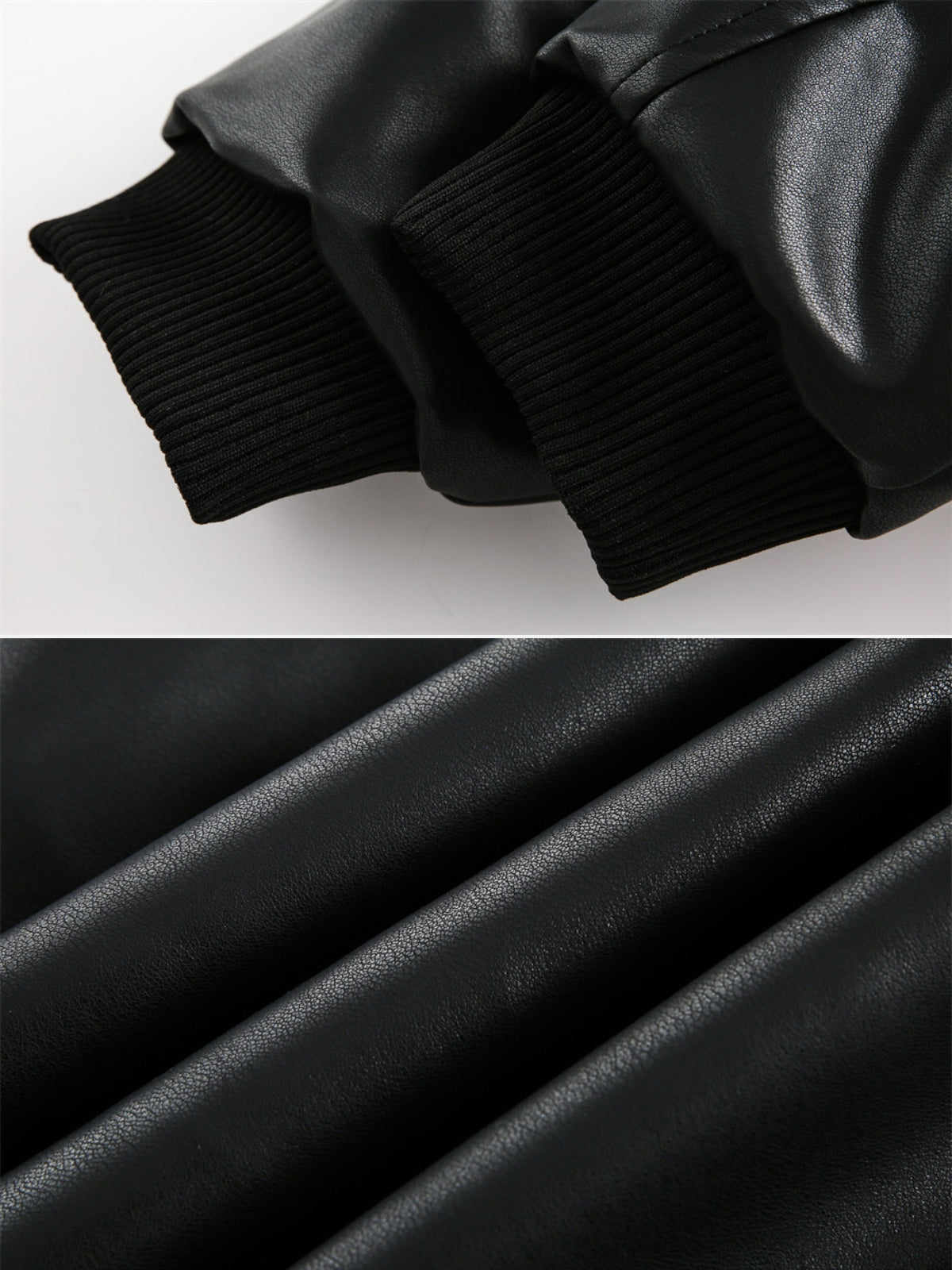 DOUBLE LAYERS - Leather Oversized Basic Jacket | TEENWEAR.EU