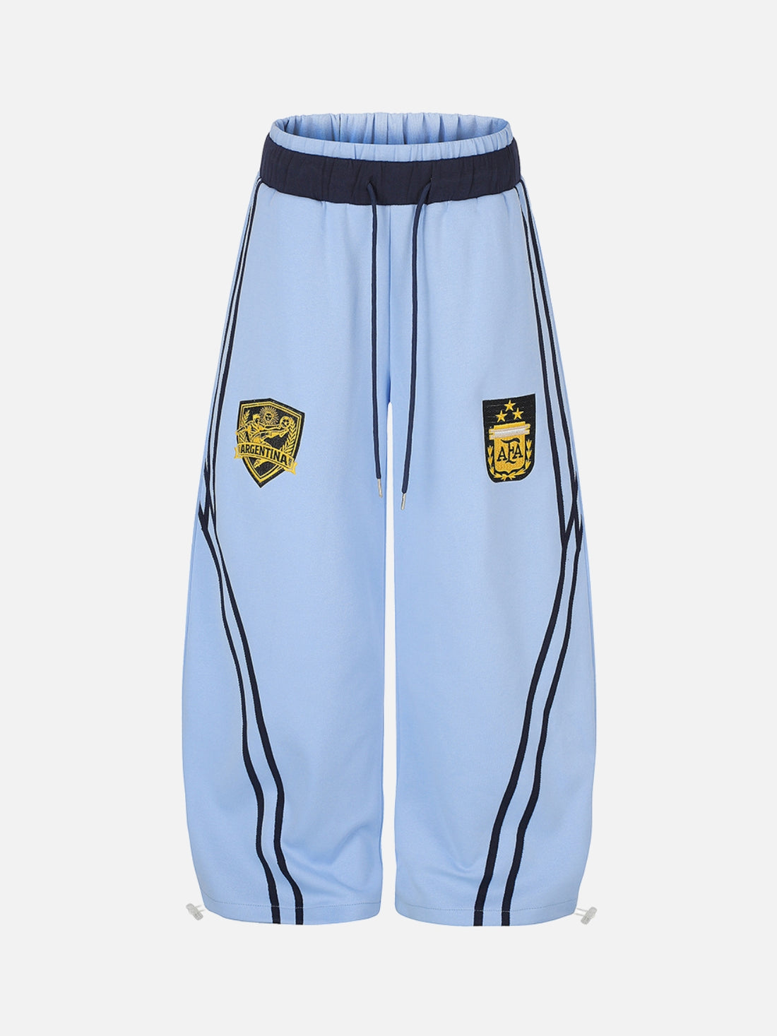 SPORTIE - Baggy Graphic Embroidered Sweatpants Blue | Teenwear.eu