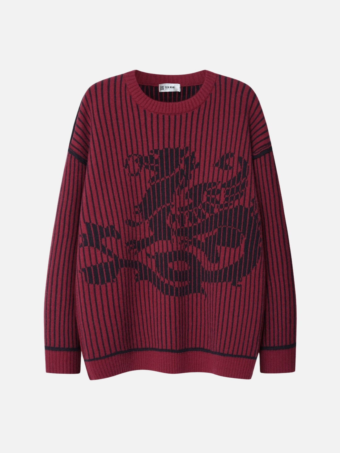 DRAGON - Oversized Graphic Sweater Red | TEENWEAR.EU