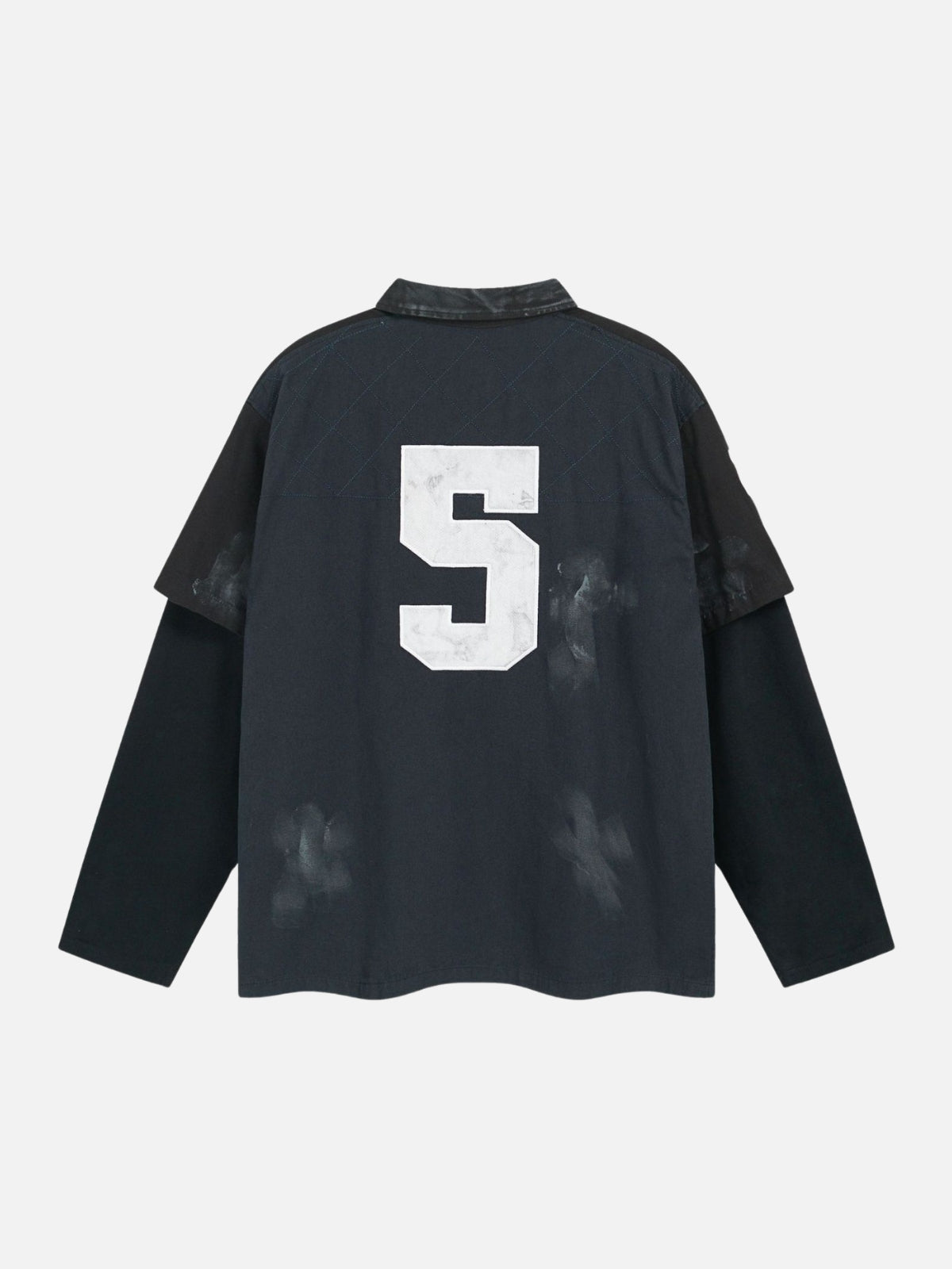 PLAN 0% - Premium Oversized Embroidered Polo Shirt Black | TEENWEAR.EU