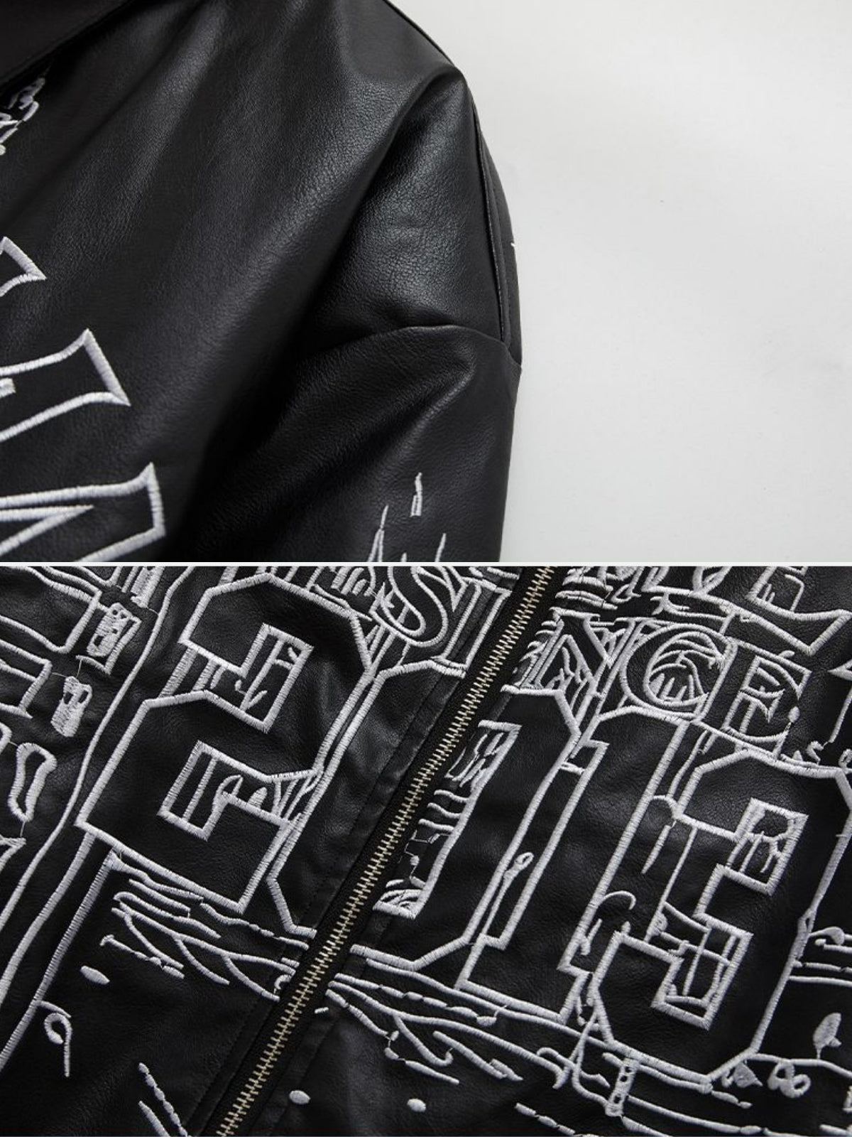 2013 - Embroidered Leather Jacket | TEENWEAR.EU