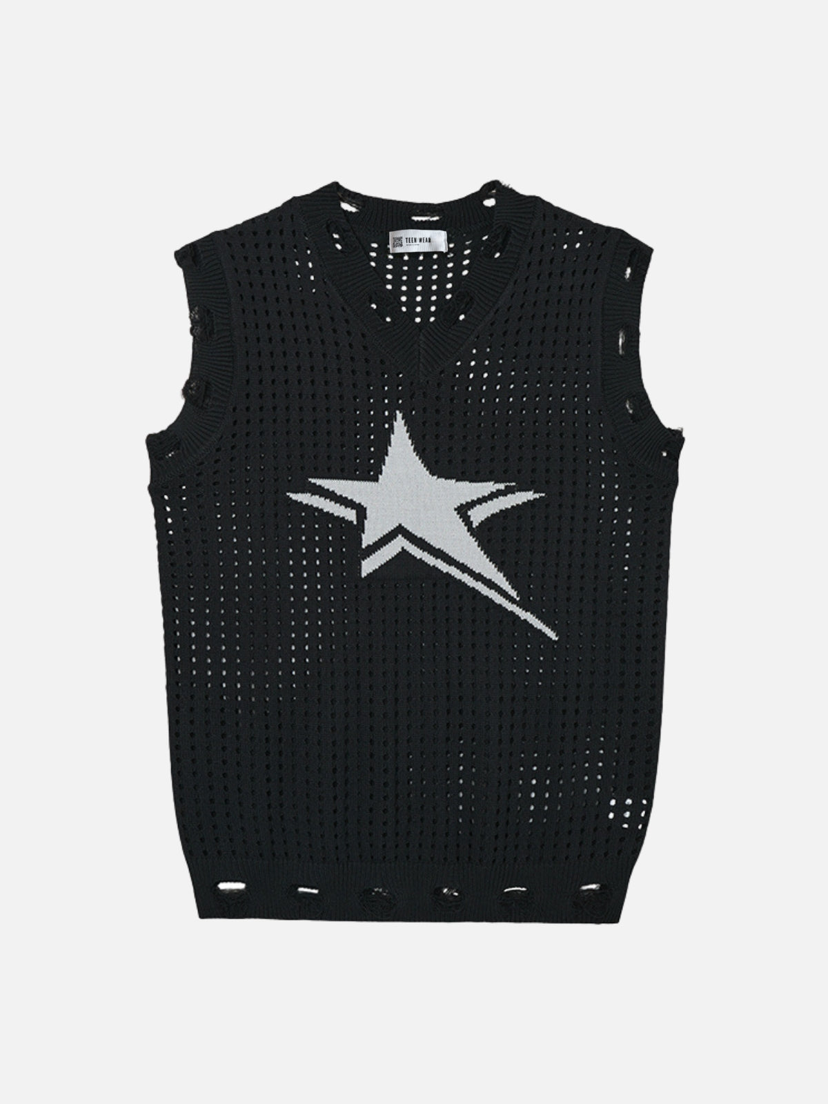 STARZY - Oversized Graphic Sweater Tank Top Black | Teenwear.eu
