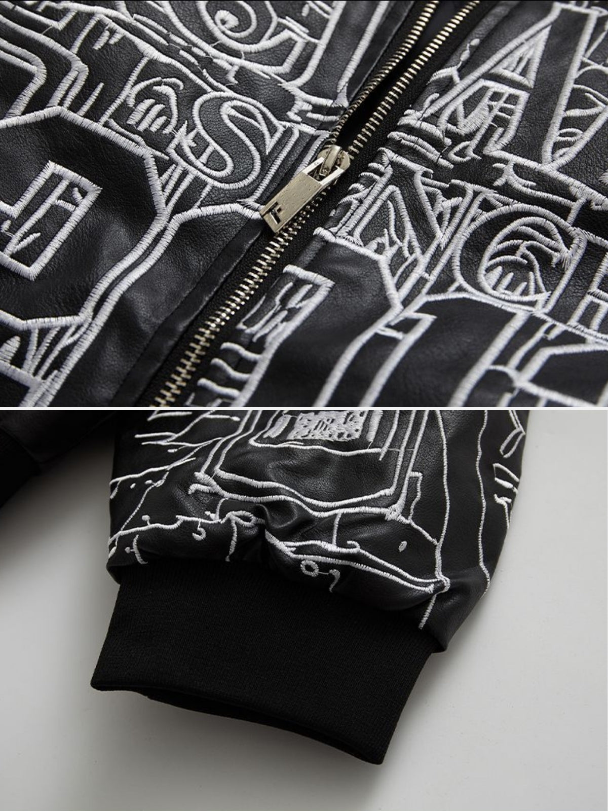 2013 - Embroidered Leather Jacket | TEENWEAR.EU