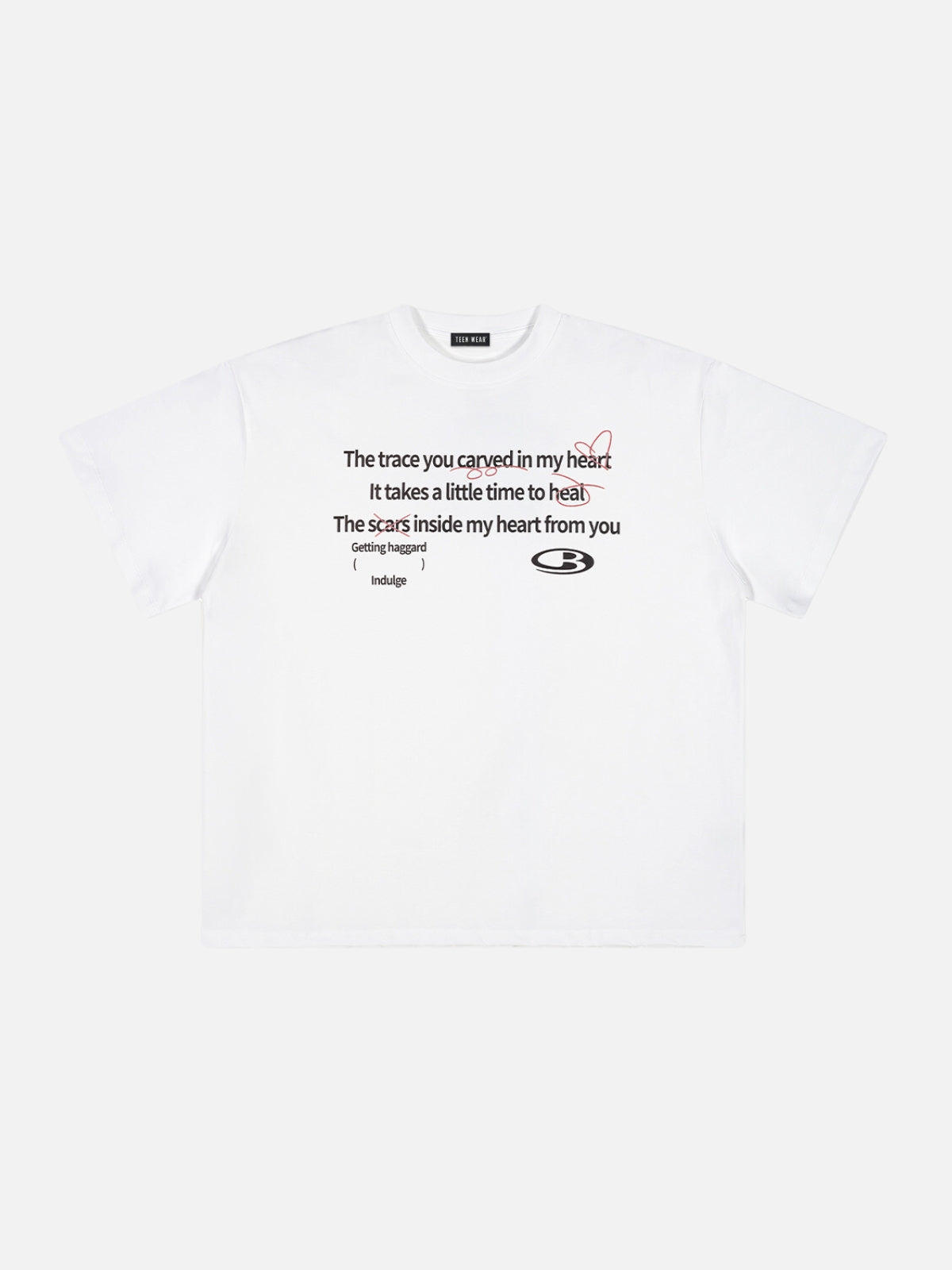 TRACE - Oversized Print T-Shirt White | TEENWEAR.EU