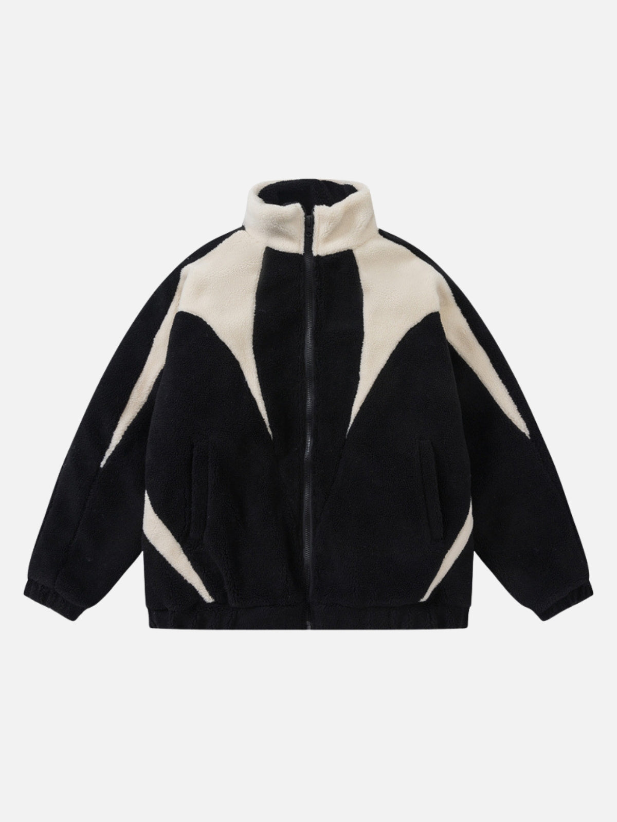 FLUFFY - Oversized Sherpa Jacket Black | Teenwear.eu
