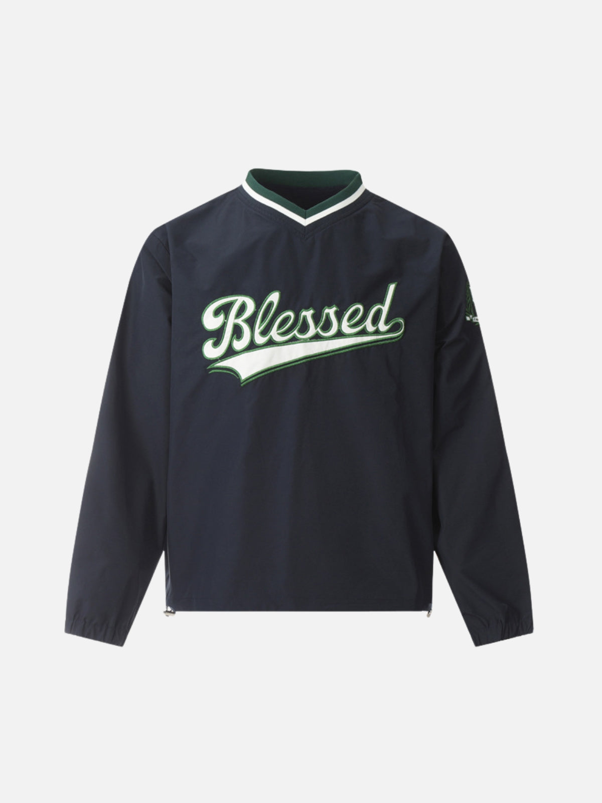 BLESSED - Oversized Embroidered Jersey Dark Blue | TEENWEAR.EU