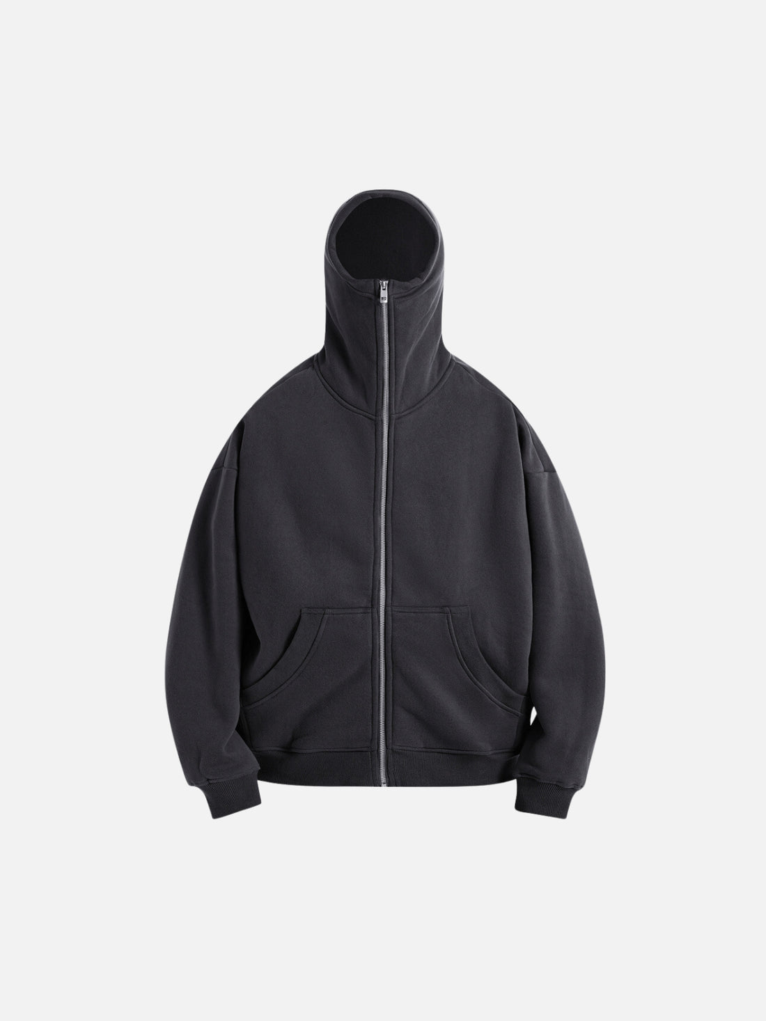 USANGA - Oversized Zip Up Hoodie Black | TEENWEAR.EU