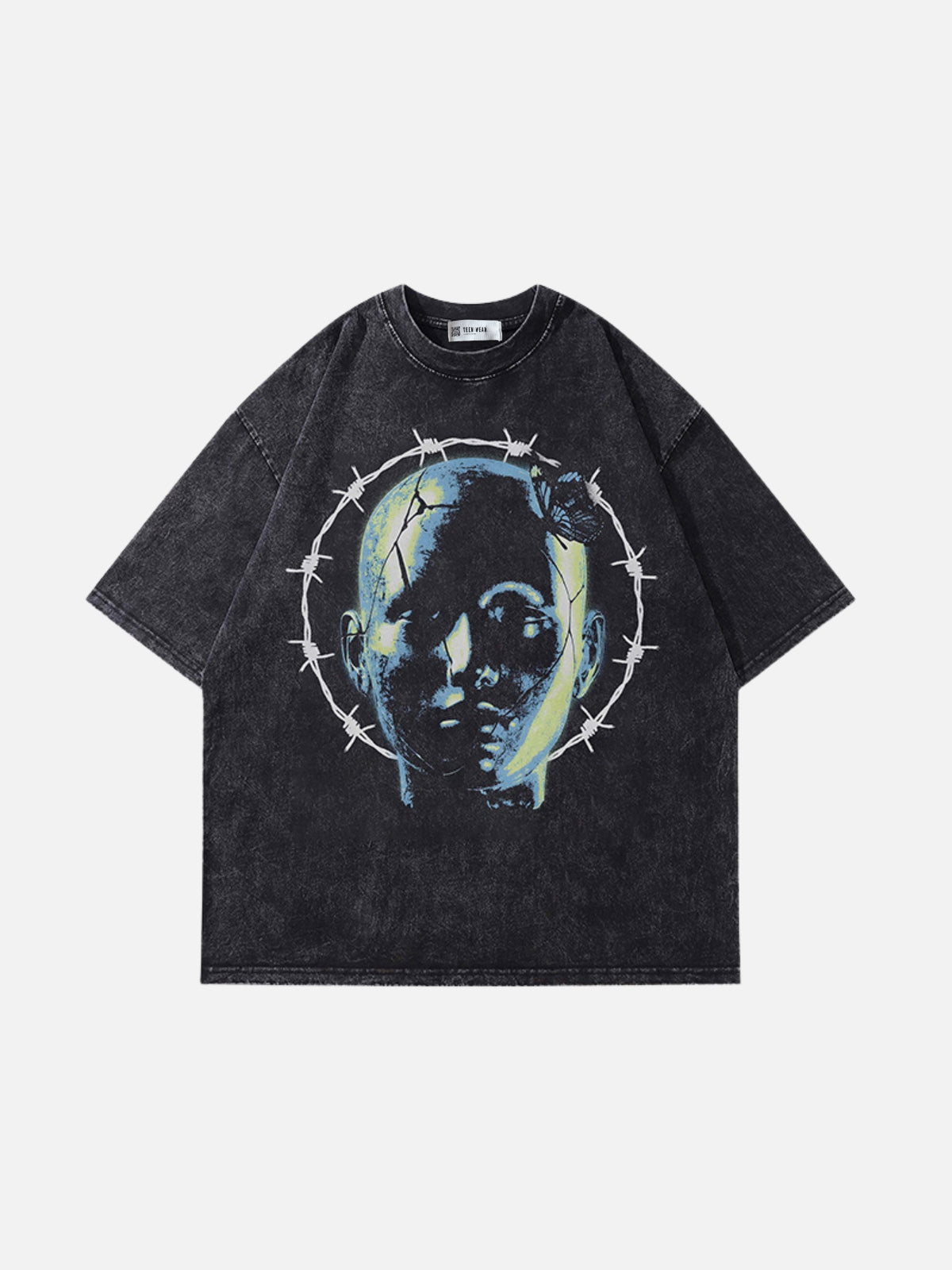 DARKMIND - Oversized Print T-Shirt Black | TEENWEAR.EU