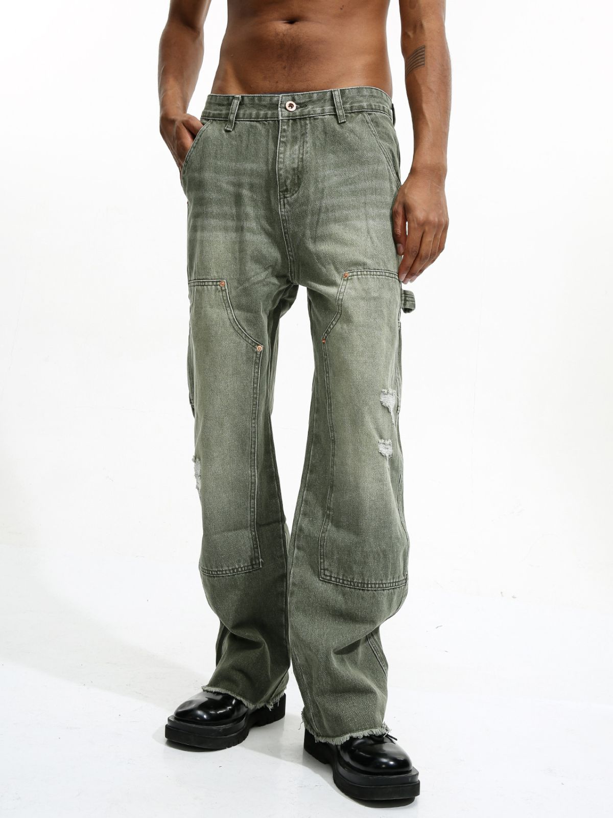 LUMBER - Straight Cargo Ripped Basic Jeans | TEENWEAR.EU