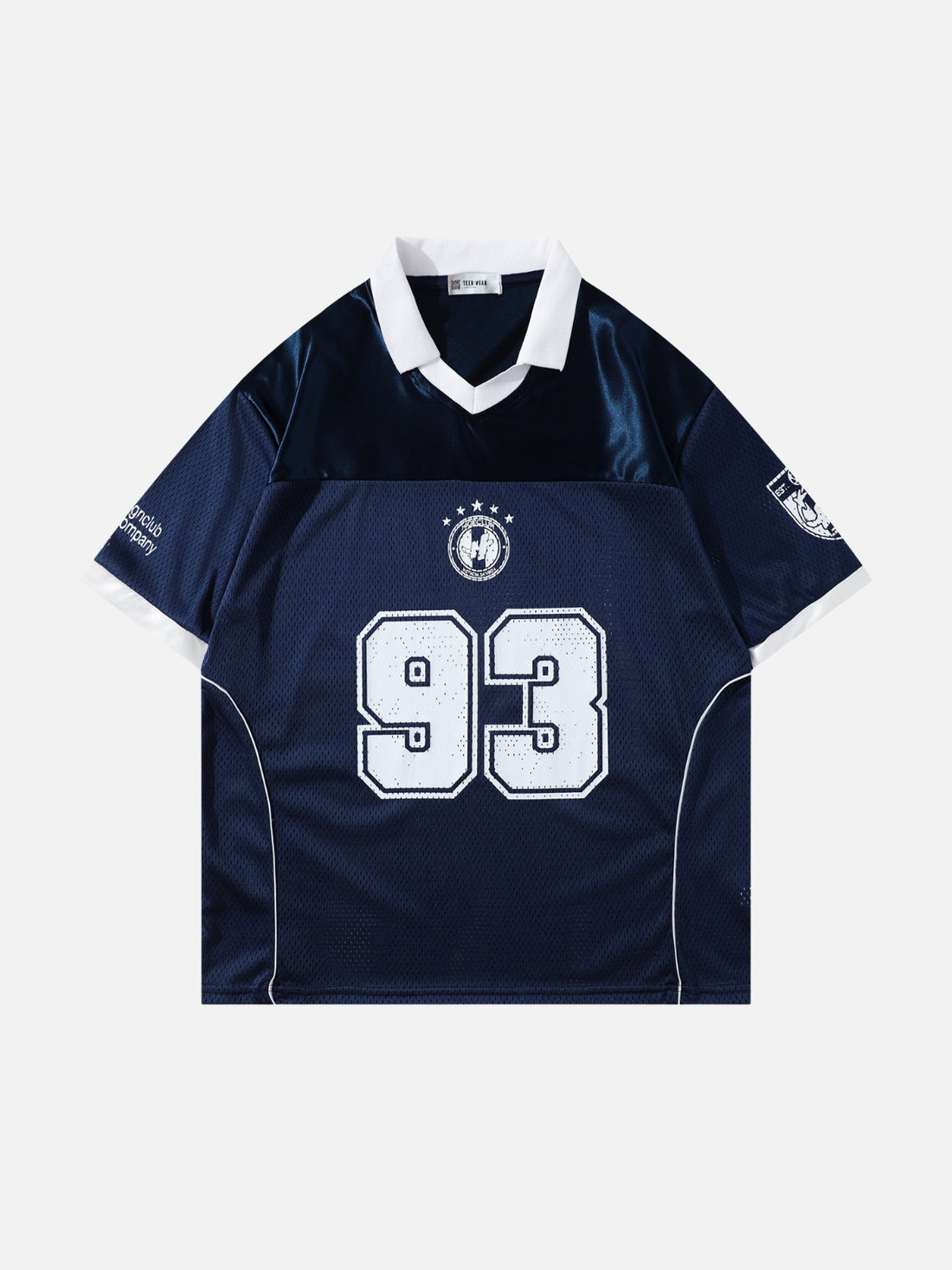 HIGHCLUB - Oversized Graphic Jersey T-Shirt Blue | TEENWEAR.EU