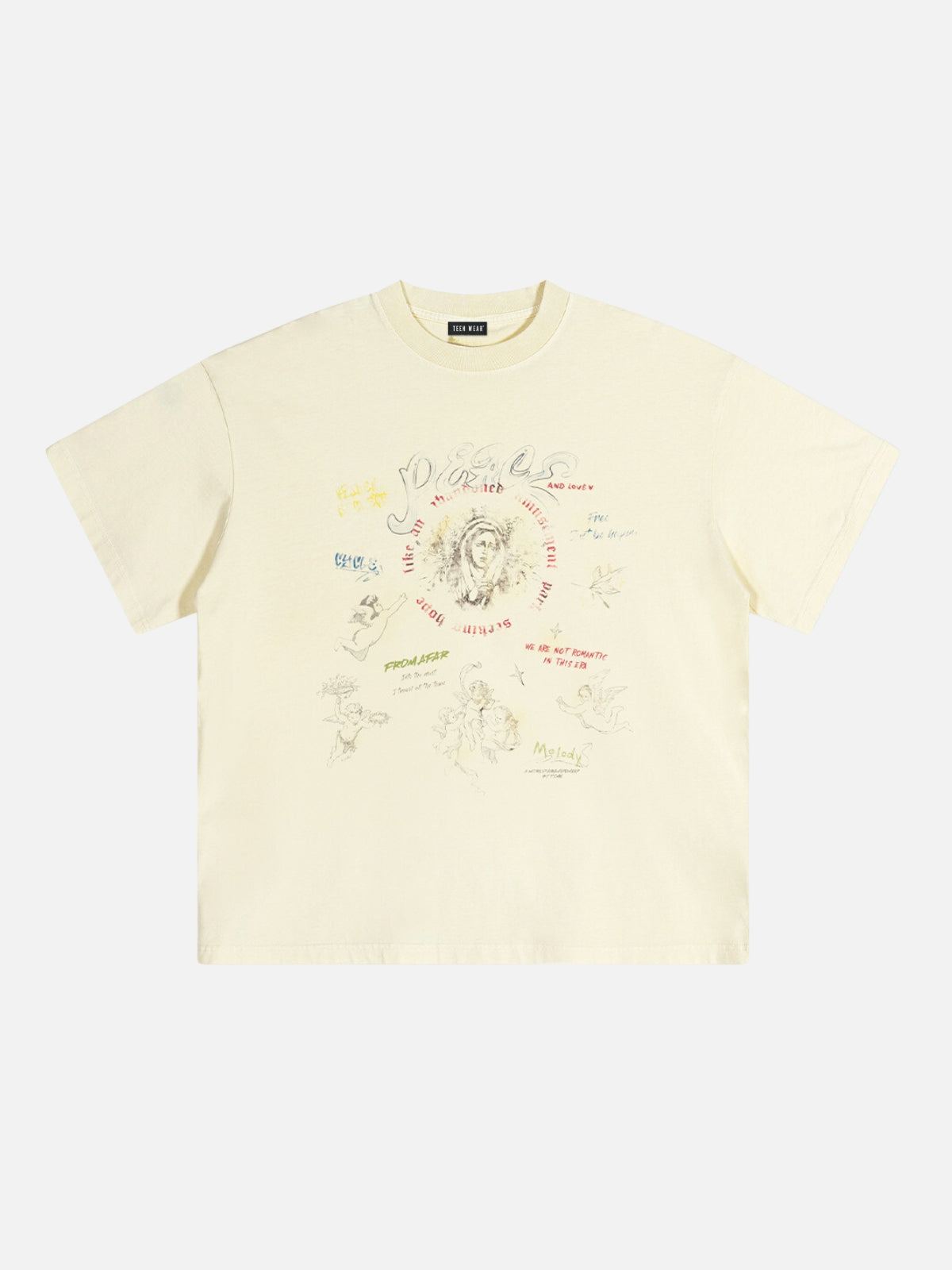 SICKU - Oversized Print T-Shirt Beige | TEENWEAR.EU