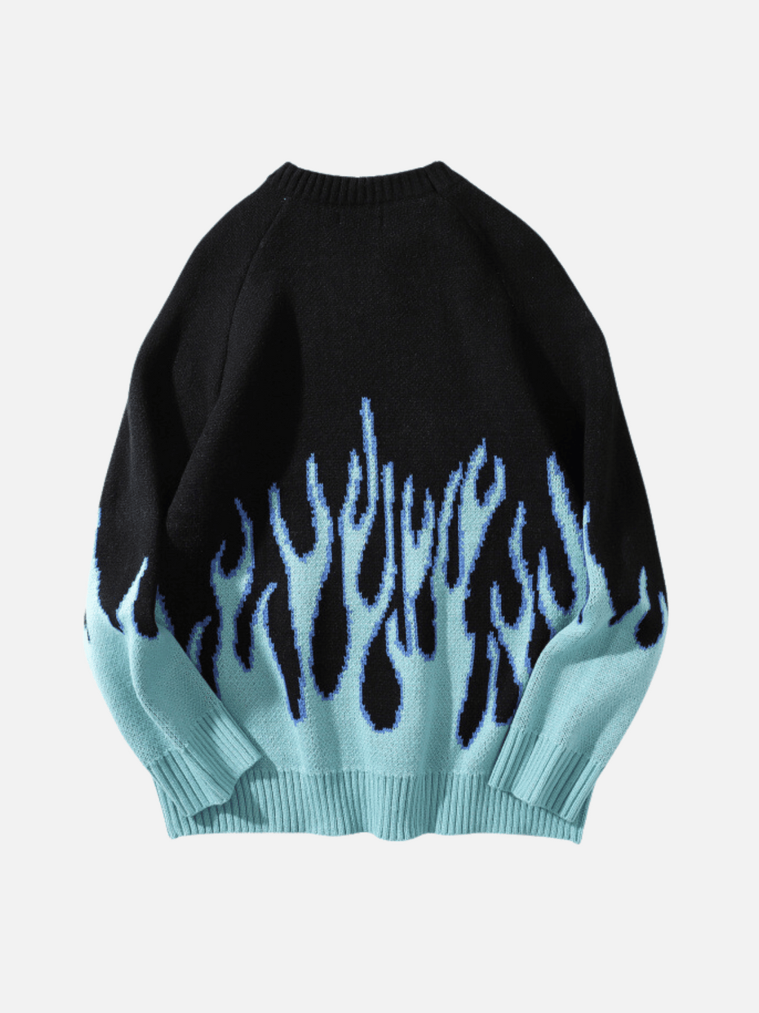 FIRE - Oversized Graphic Sweater Blue | TEENWEAR.EU