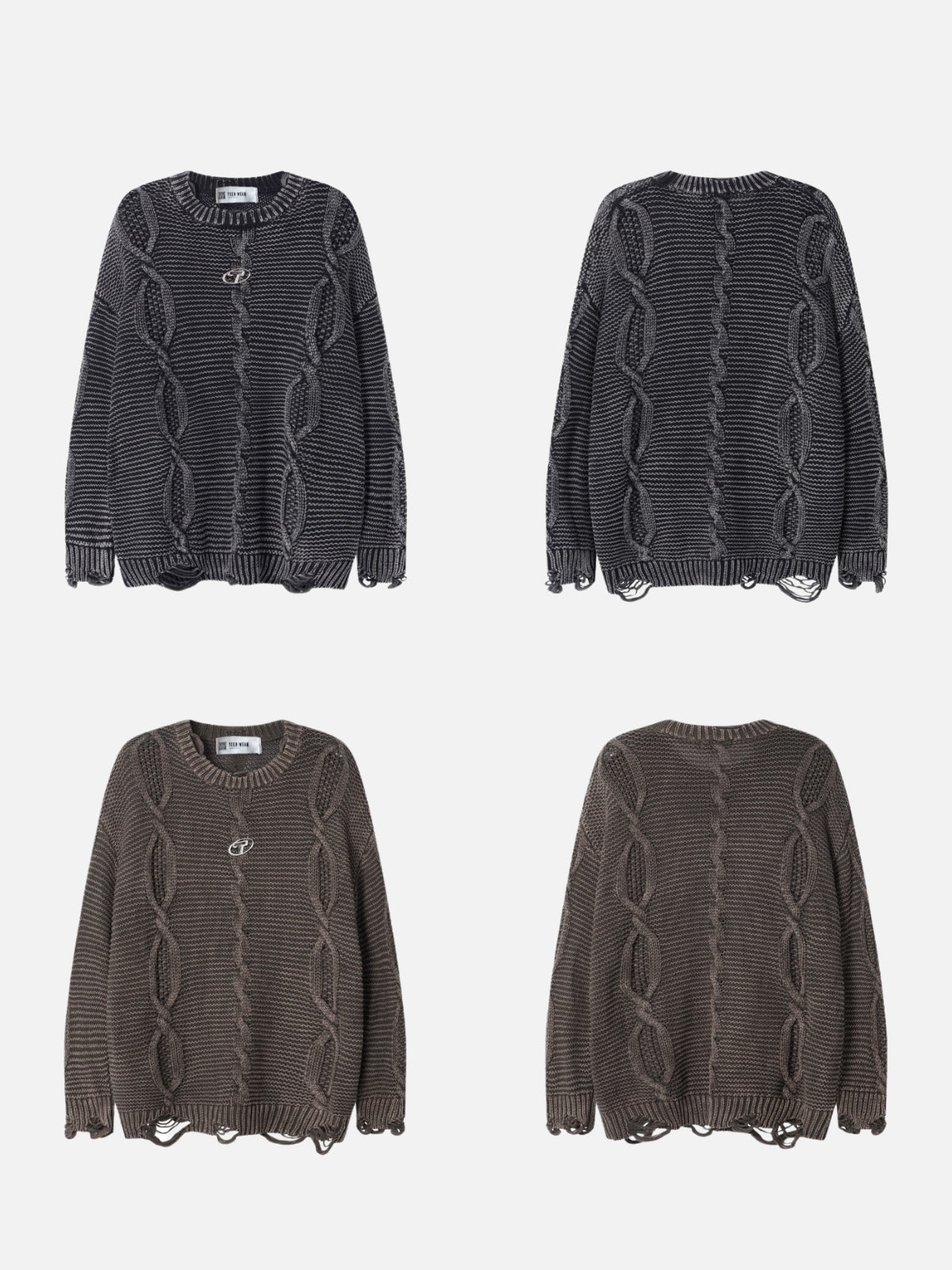 CHAINED - Oversized Embroidered Sweater | TEENWEAR.EU
