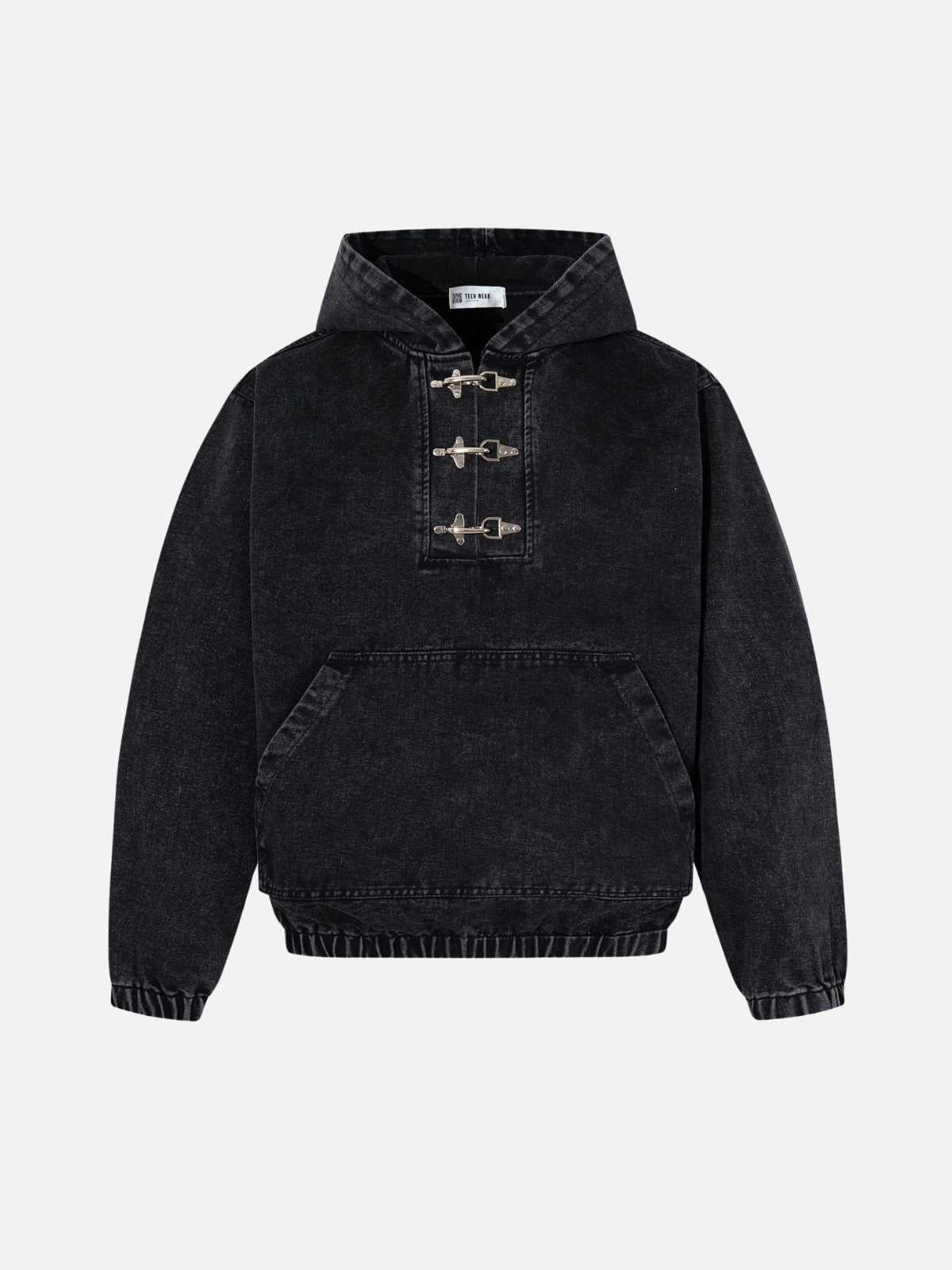 PINS - Oversized Basic Hoodie Black | Teenwear.eu