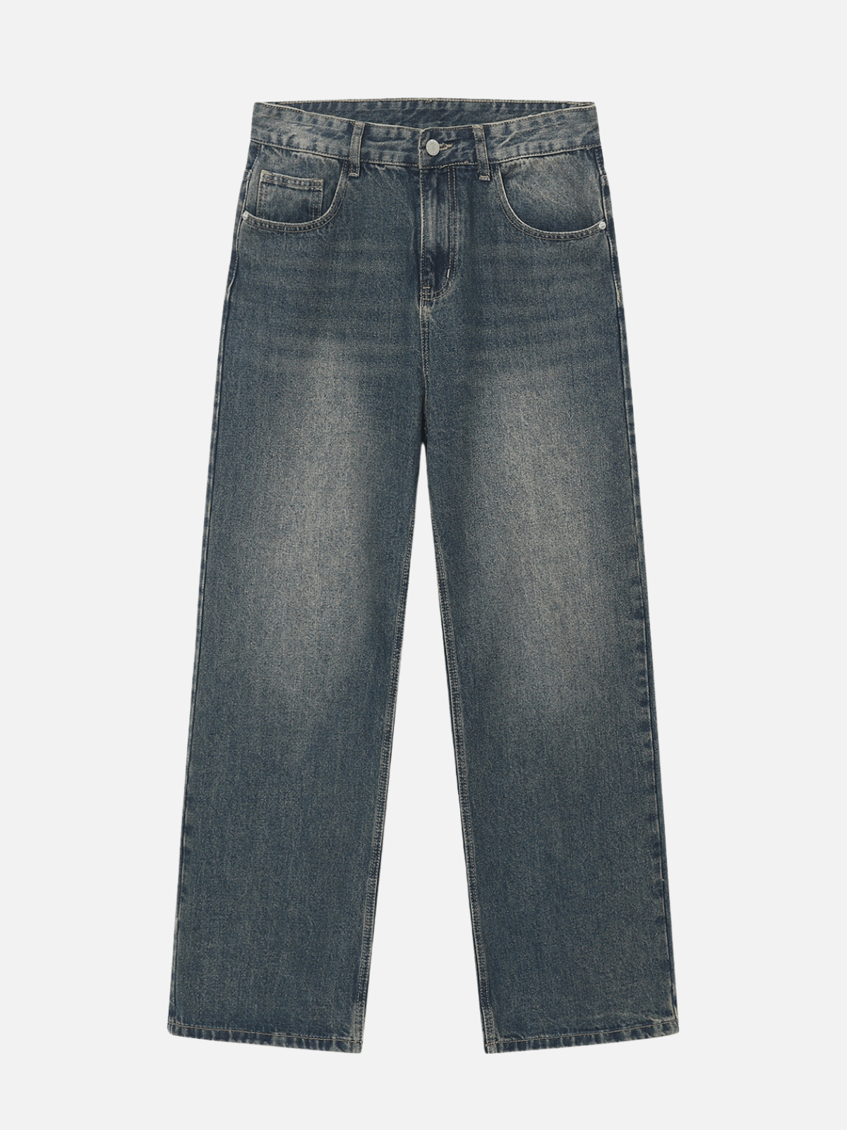KLENORY - Loose Basic Washed Jeans Washed Blue | TEENWEAR.EU