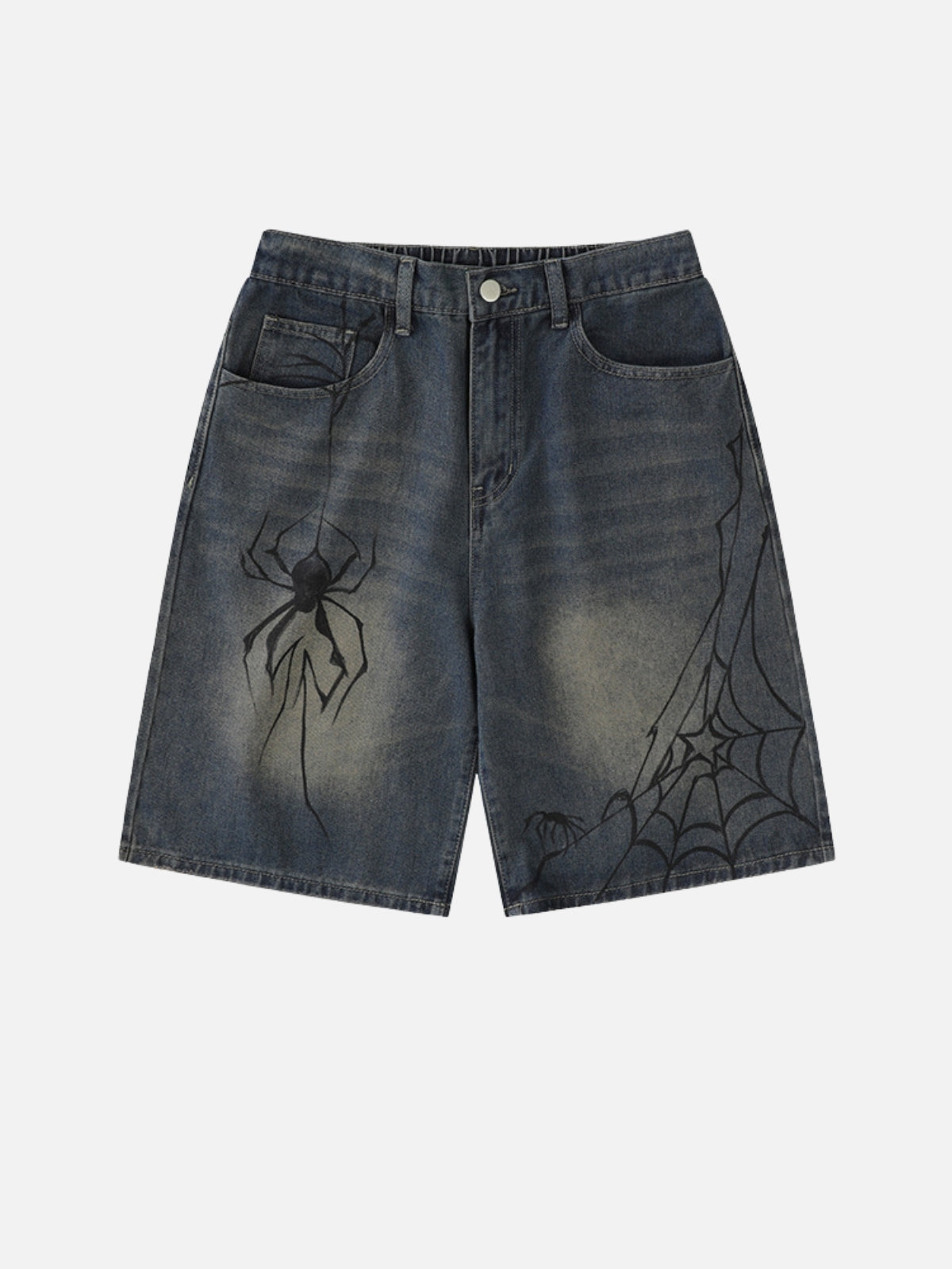 SPIDER - Baggy Graphic Shorts Blue | TEENWEAR.EU