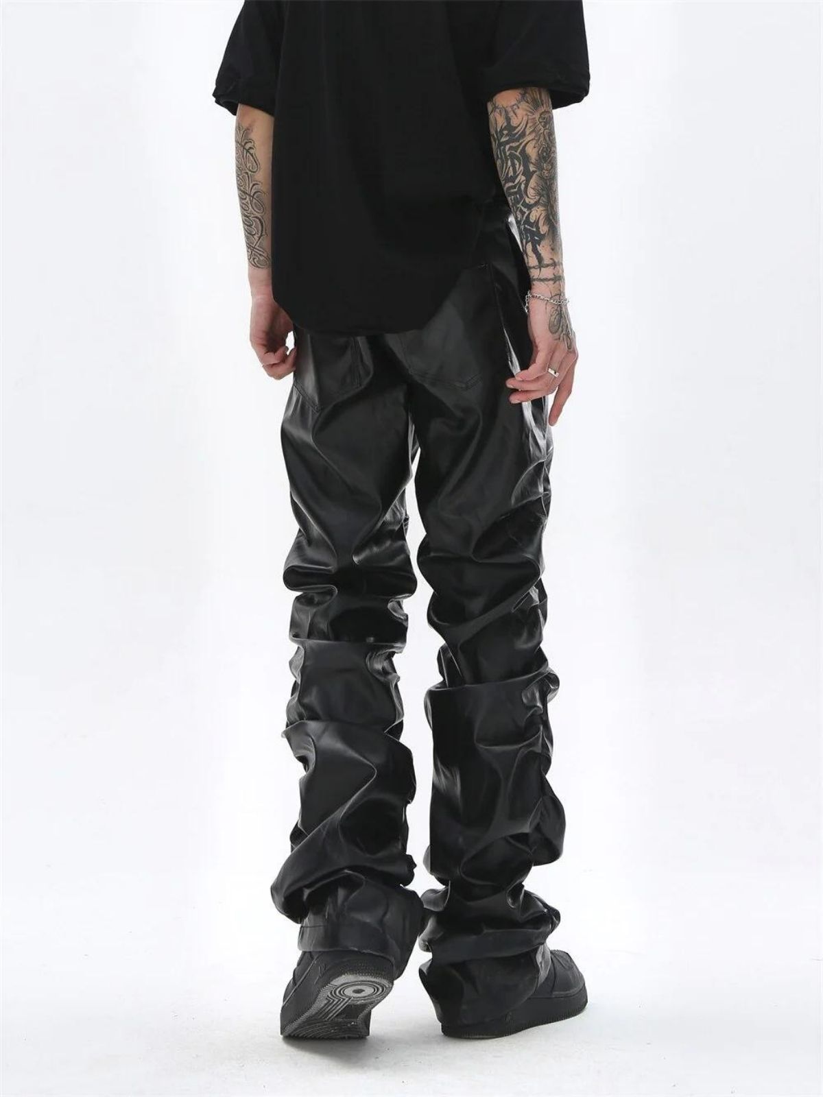 DARK PUNK - Loose PU Leather Jeans | TEENWEAR.EU