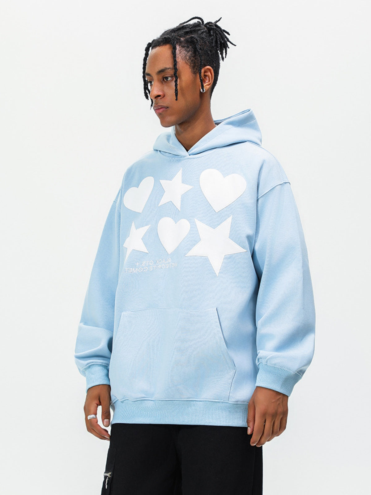 STAR HEARTS - Oversized Graphic Hoodie | TEENWEAR.EU