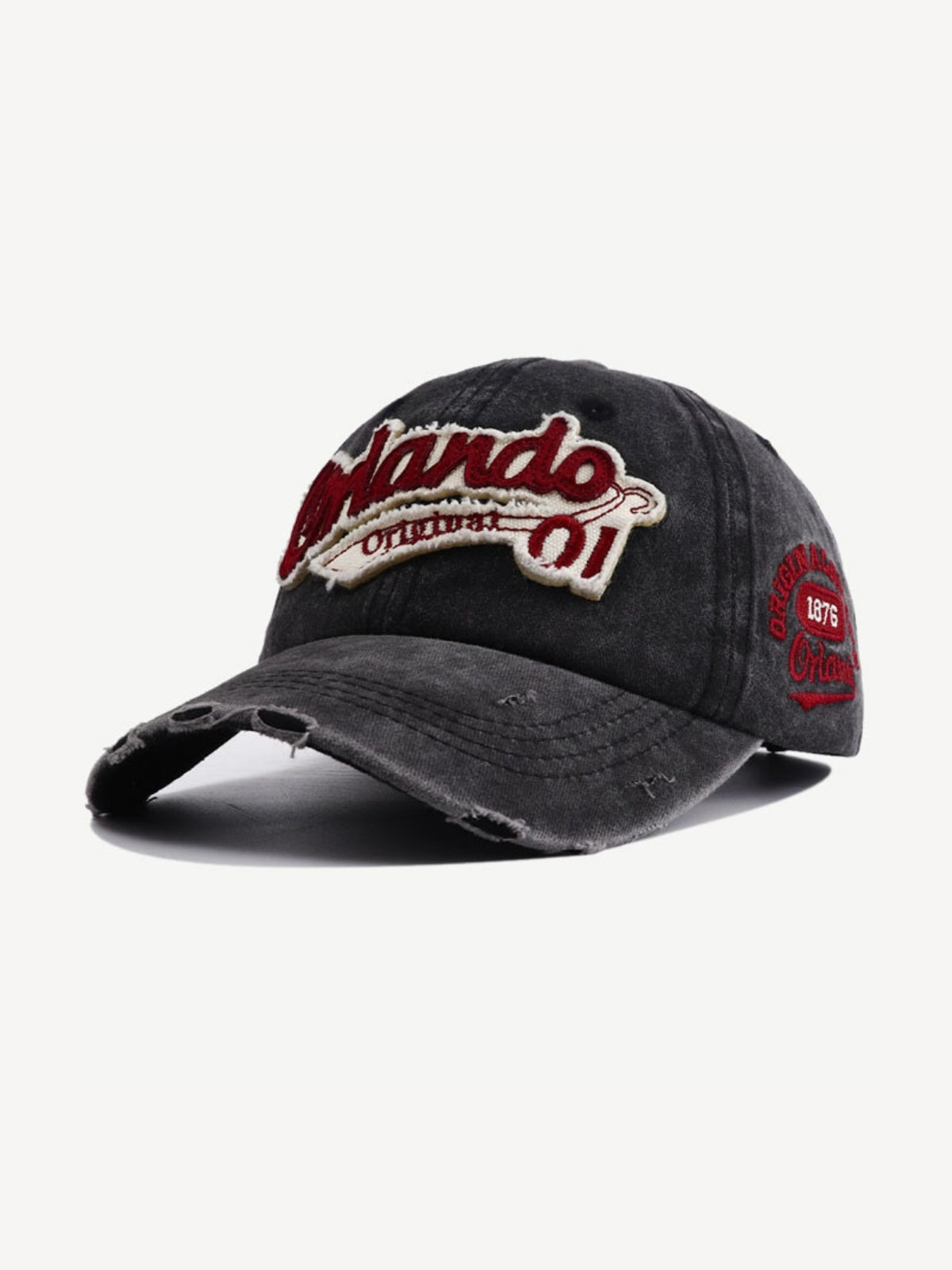 ORLANDO - Graphic Curved Cap Black 54-60cm | TEENWEAR.EU