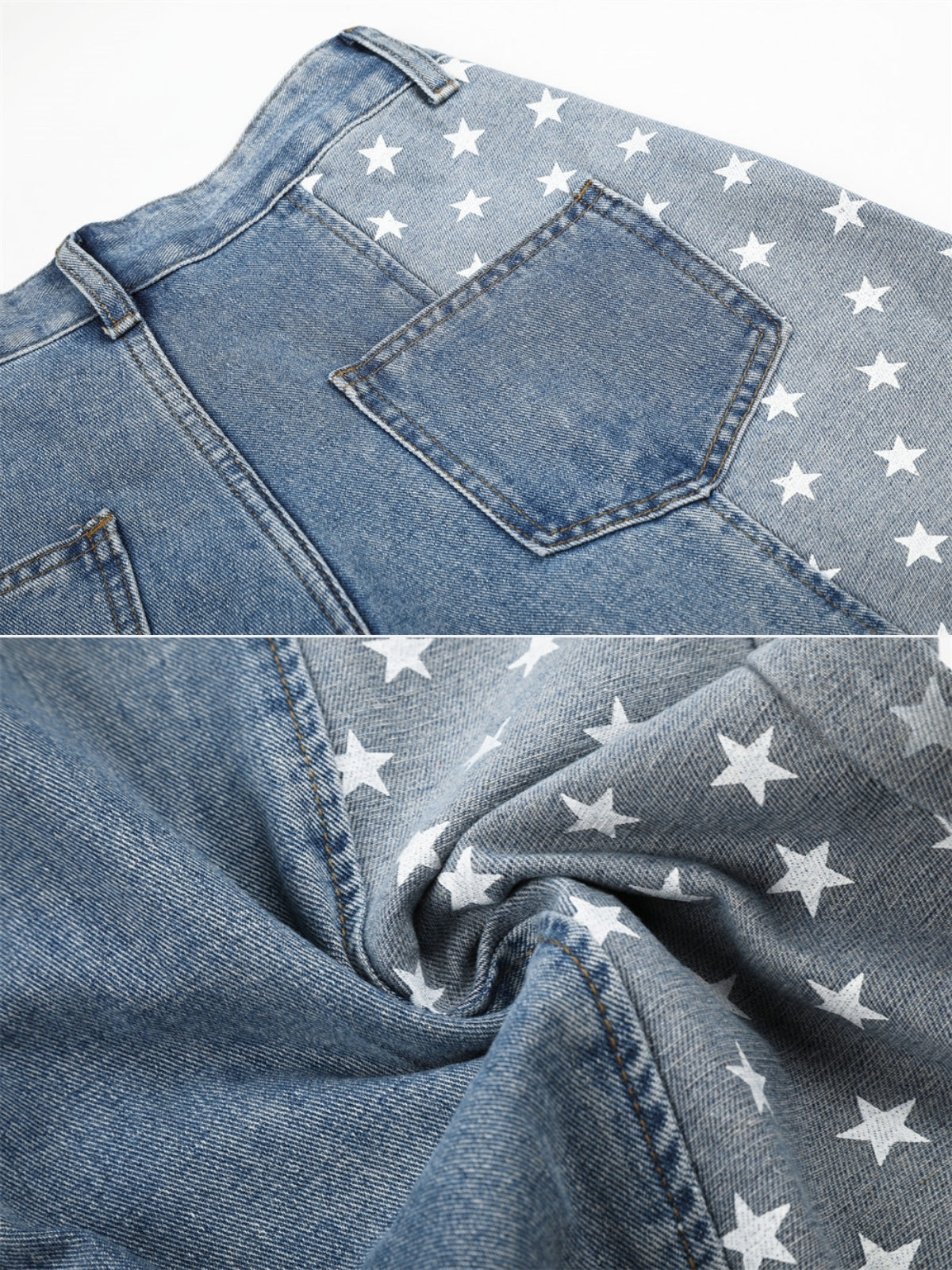 AMERCI - Embroidered Star Patch Baggy Jeans