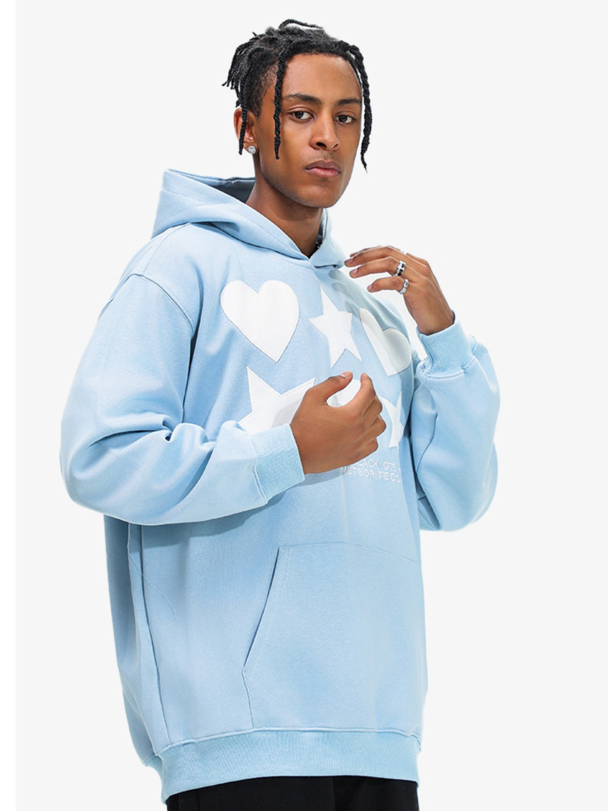 STAR HEARTS - Oversized Graphic Hoodie | TEENWEAR.EU