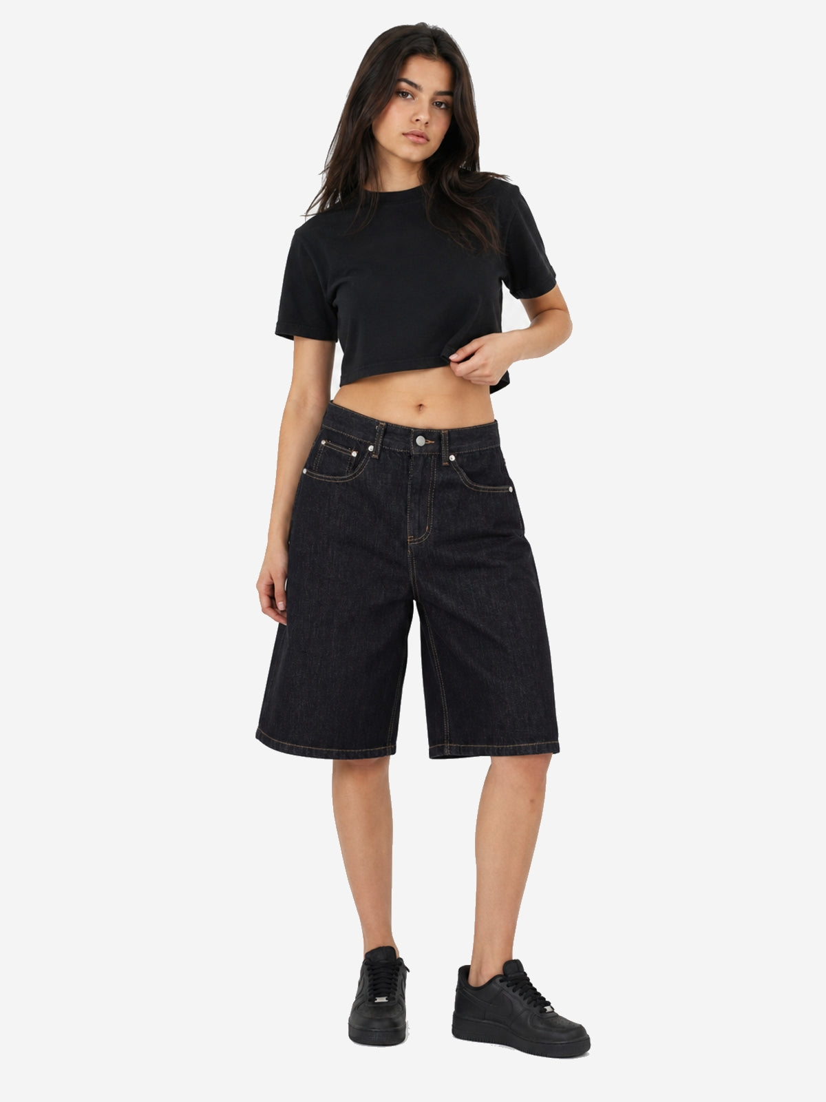 MERSHI - Baggy Denim Basic Shorts